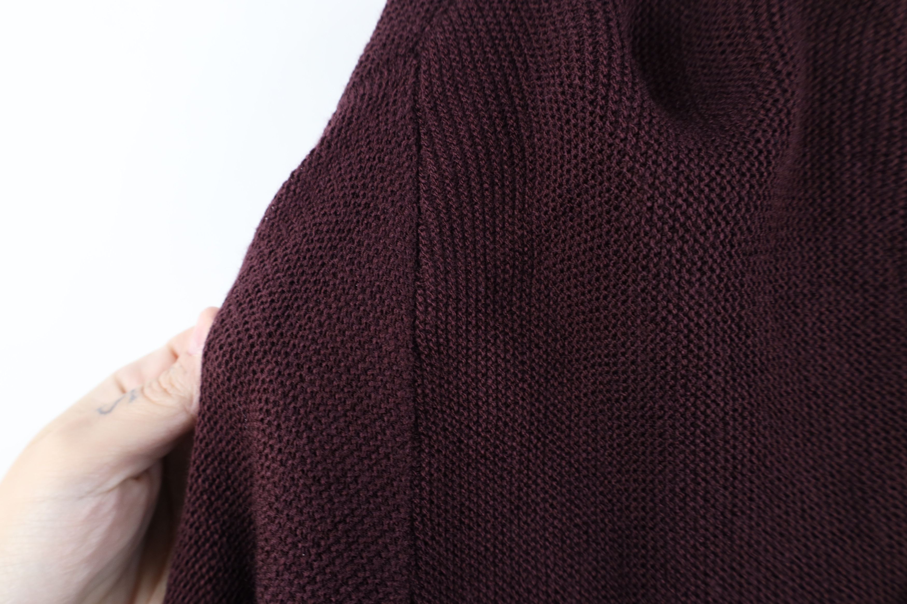 Vintage Vintage 90s Streetwear Blank Knit Cardigan Sweater Purple Size US M / EU 48-50 / 2 - 9 Thumbnail