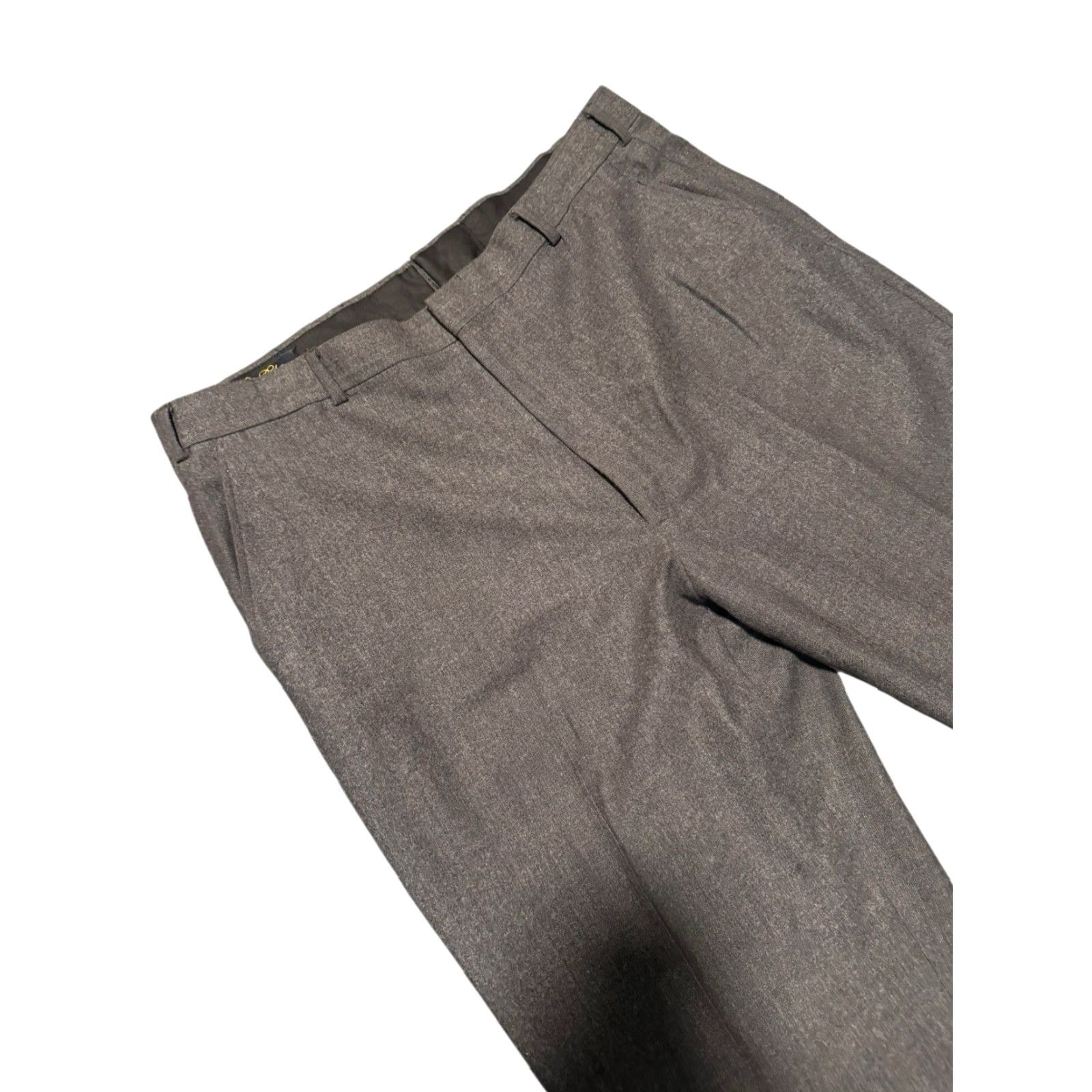 Brooks Brothers VINTAGE Brooks Brothers Pants Mens Gray Straight Cuffed Brooksease Wool USA Size US 33 - 3 Thumbnail