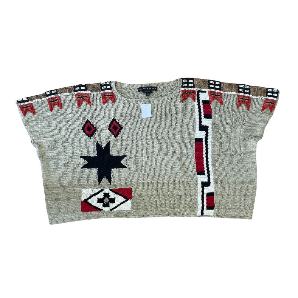 Ralph Lauren Black Label RL Black Label Hand‑Knit Beaded Poncho/Cape – Women’s S Size S / US 4 / IT 40 - 3 Thumbnail