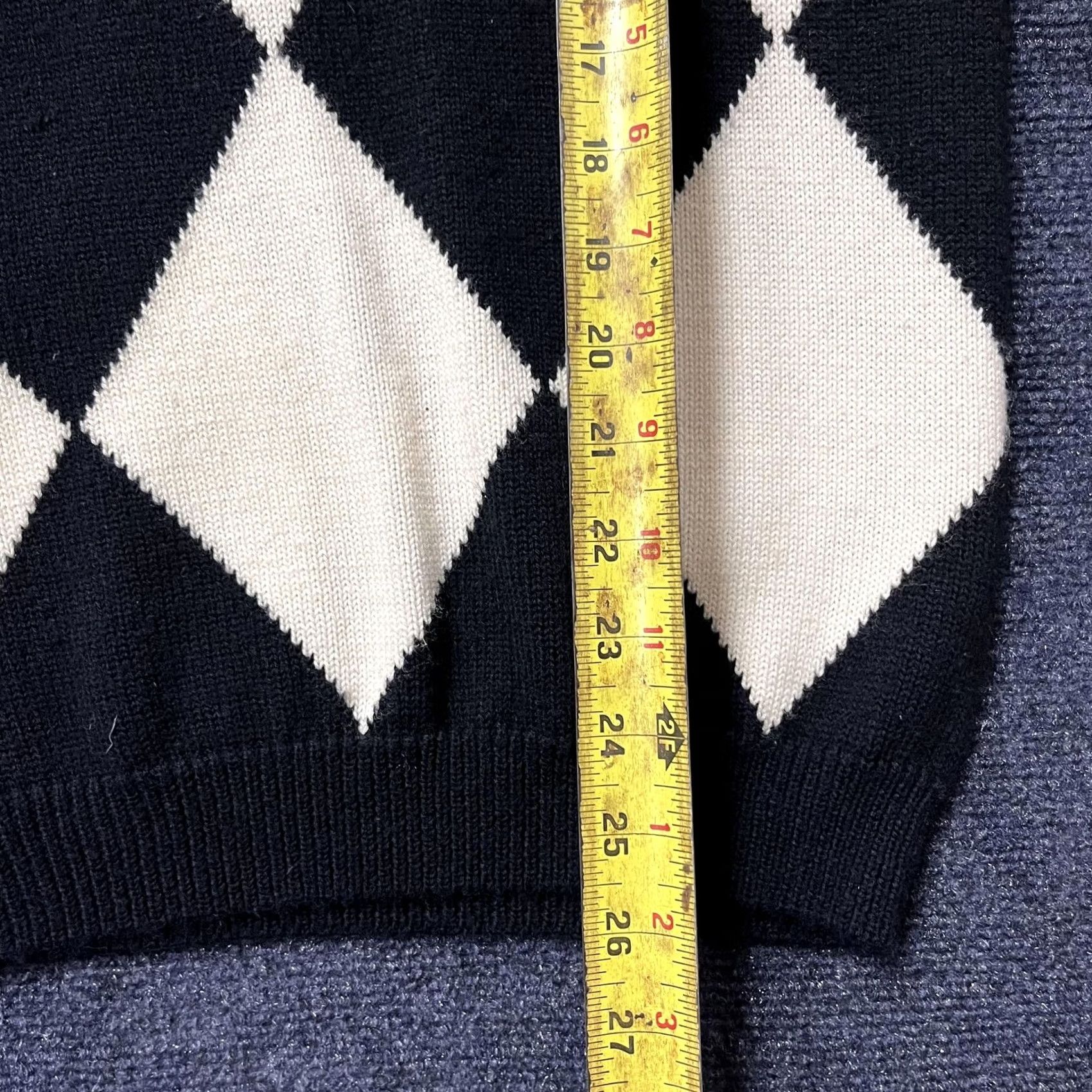Vintage VINTAGE Westbound Sweater Womens Small Black Argyle Mock Neck Wool Hong Kong Size S / US 4 / IT 40 - 6 Thumbnail