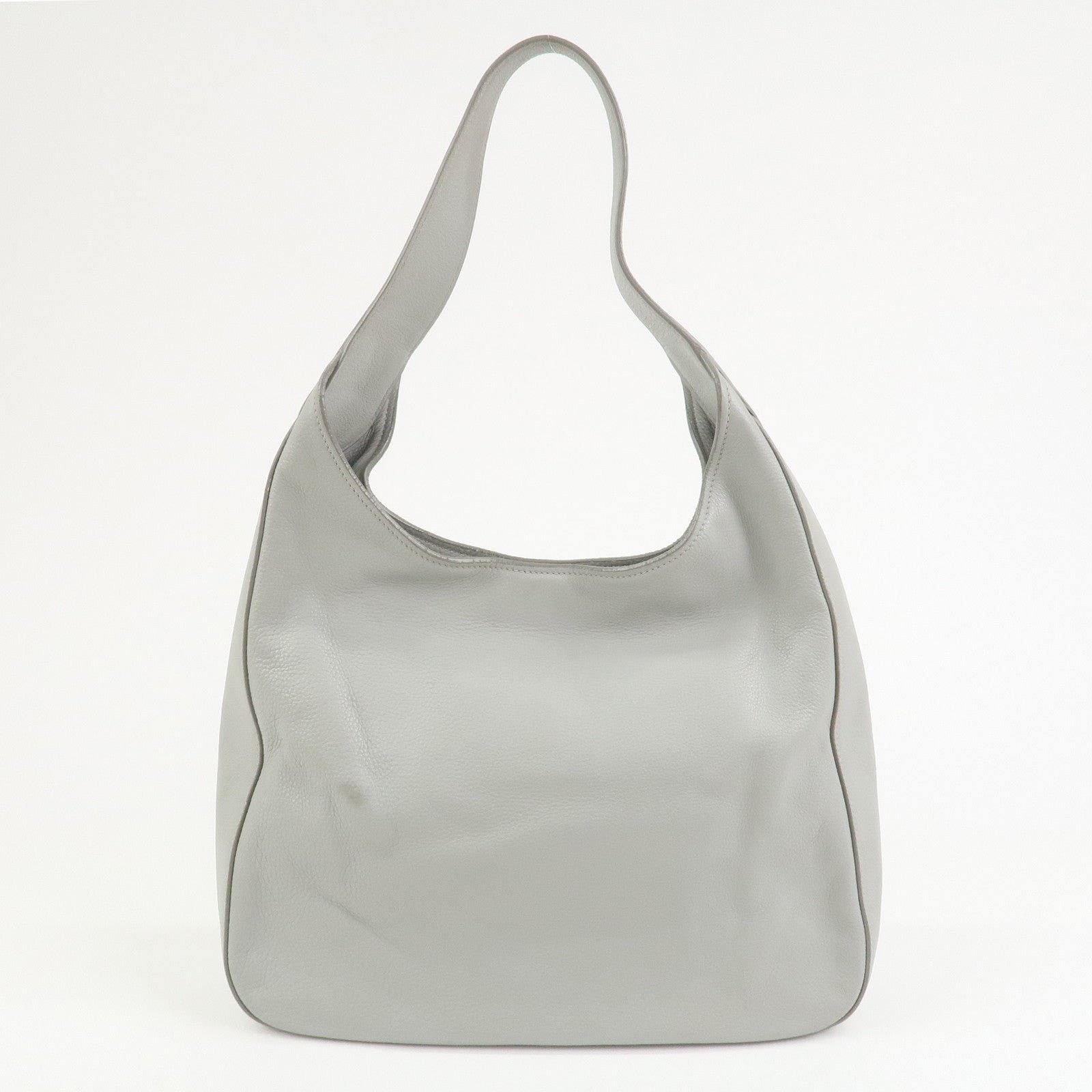 Prada Prada Calfskin Hobo Bag Gray Size ONE SIZE - 2 Thumbnail