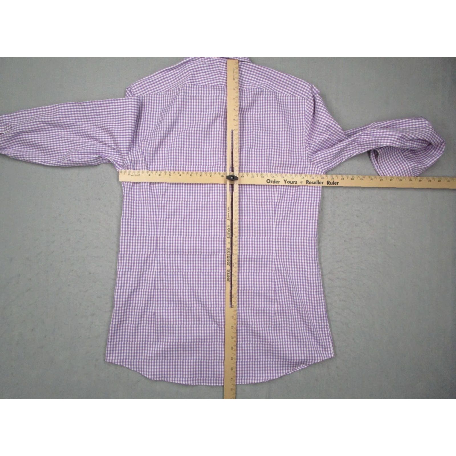 Charles Tyrwhitt Charles Tyrwhitt Dress Shirt Mens 16 35 Extra Slim Fit Purple Button Up Work Size 34R - 5 Thumbnail