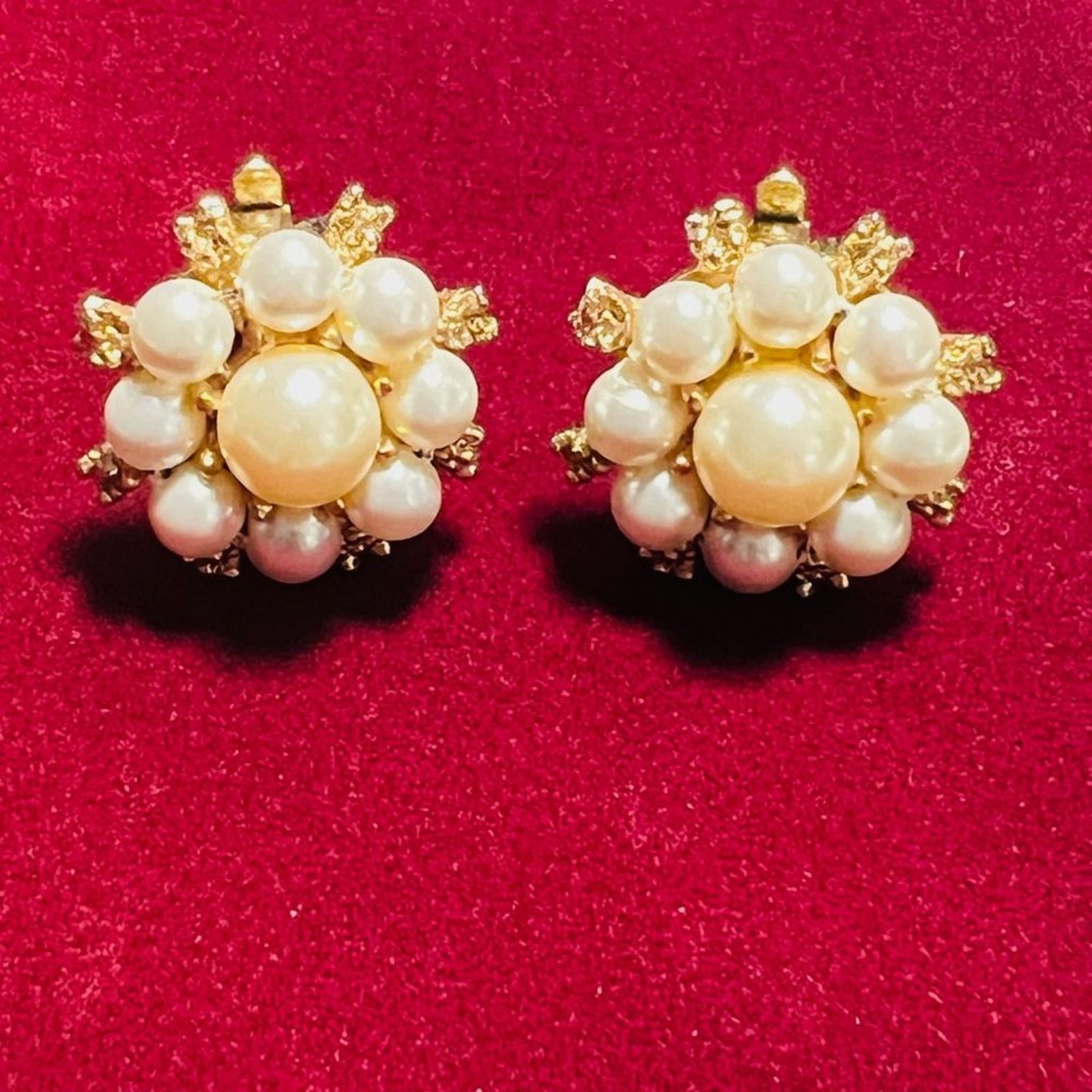 & Other Stories Vintage - Signed - Kramer Gold tone faux Pearl Earrings Size ONE SIZE - 1 Thumbnail