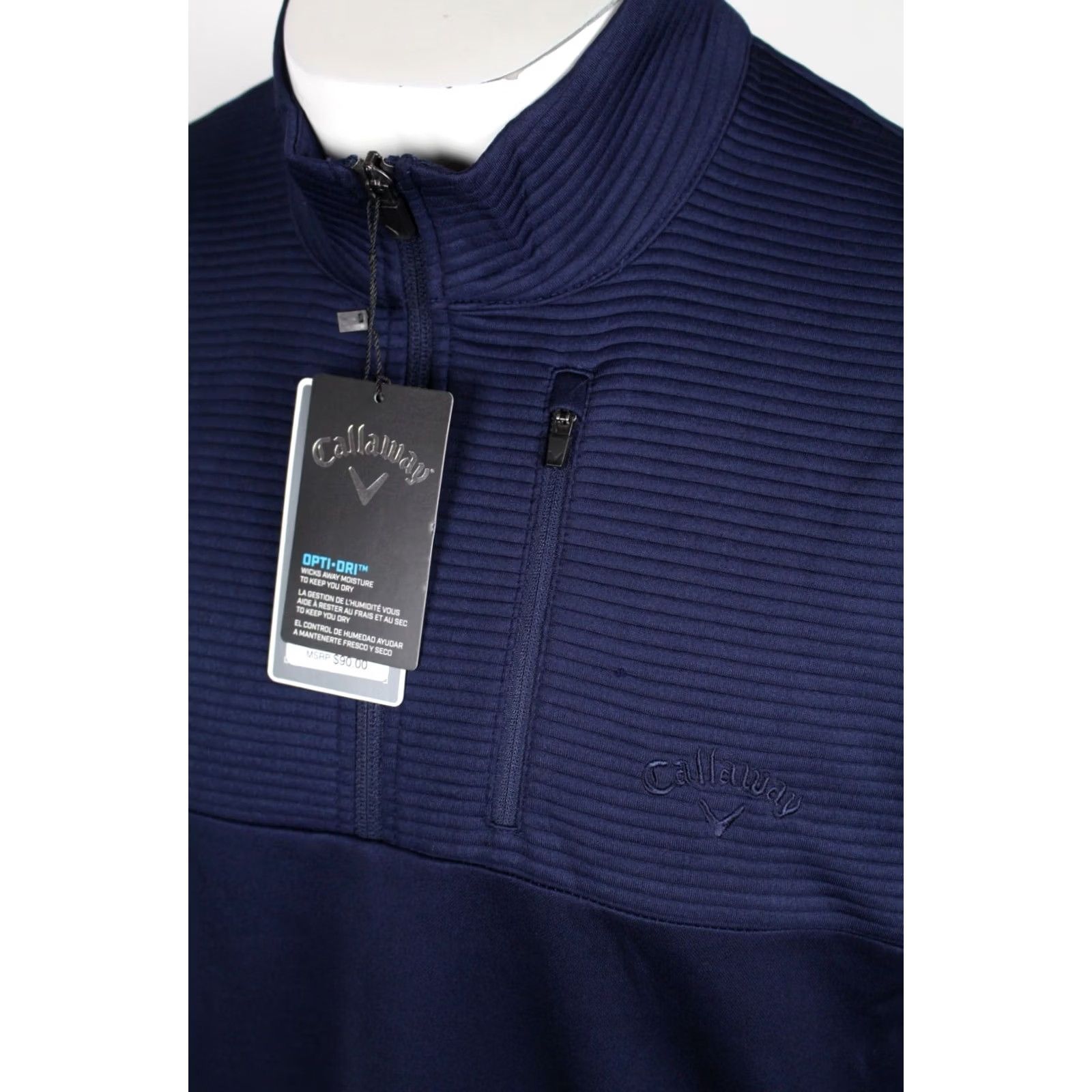 Callaway Callaway Men's Golf Pullover 1/4 Zip Opti Dri Peacoat Blue CGKFC0H5DS Size US S / EU 44-46 / 1 - 3 Thumbnail