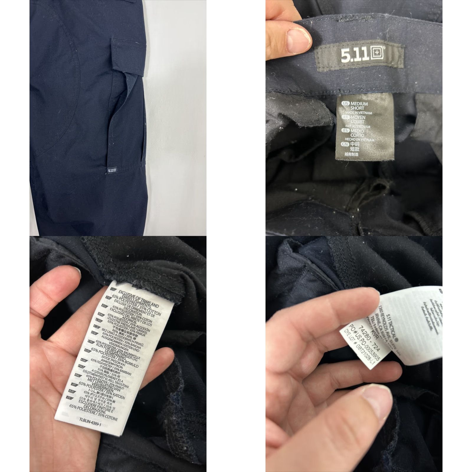 Vintage 5.11 Tactical Taclite TDU Professional Pants, Pants, Men, M, 30x28, Blue, Cargo, Relaxed, Regular, 5.11 Tactical, Taclite, TDU, Professional, Pants Size US 31 - 9 Thumbnail