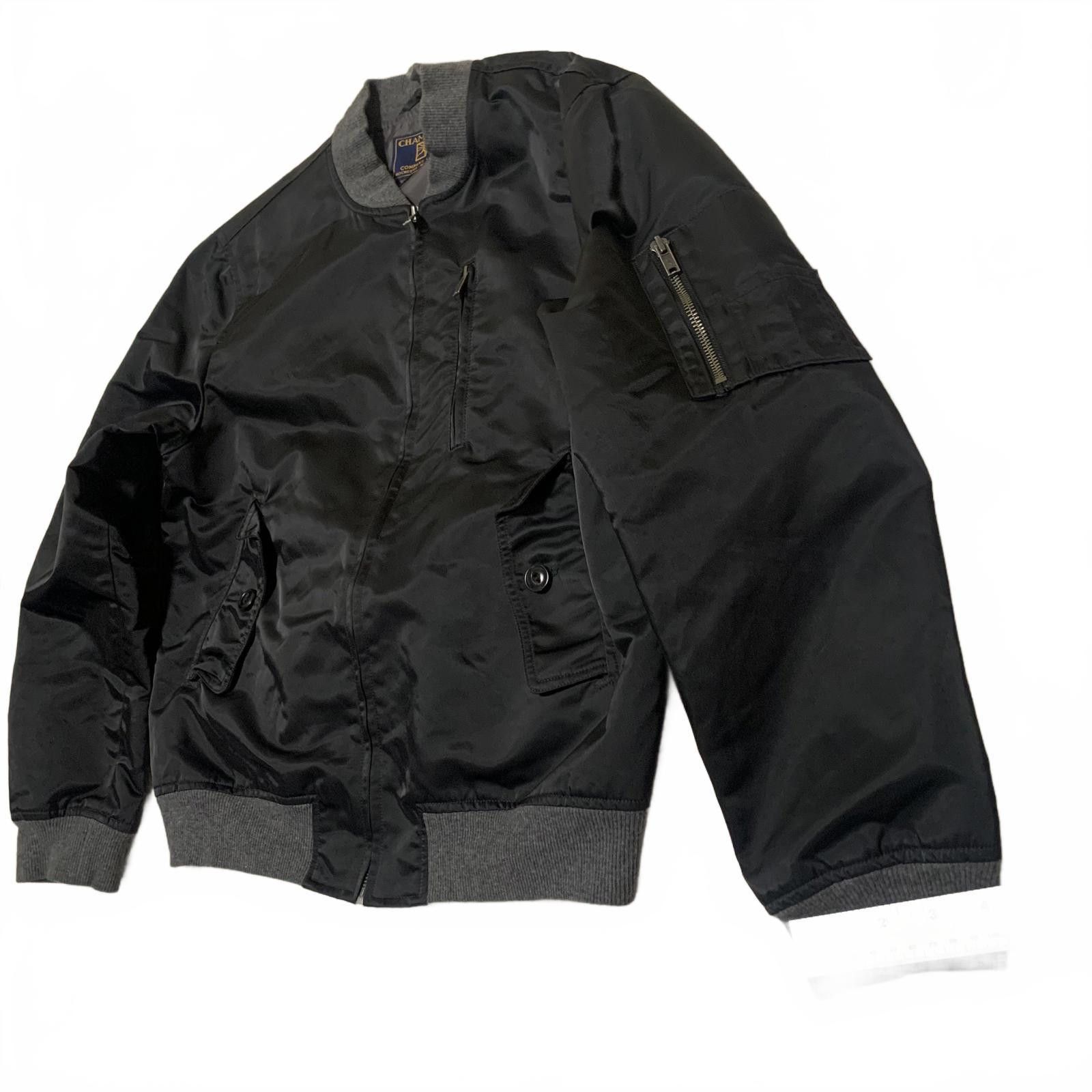 Other Vintage 90s Champion Bomber Jacket M Black Gray Ribbed USA Size US M / EU 48-50 / 2 - 6 Thumbnail