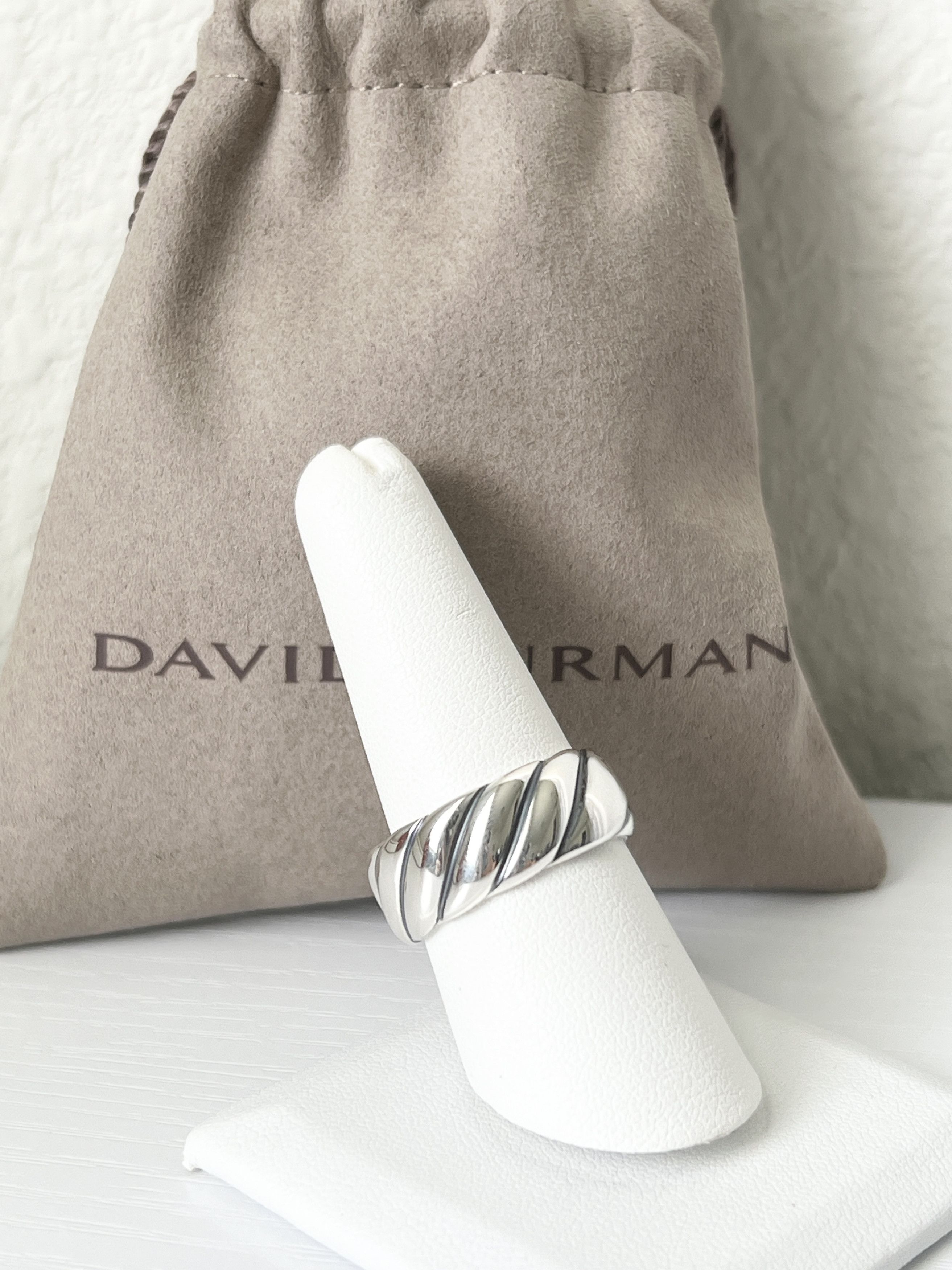 David Yurman david yurman cable band ring sterling silver size 8US Size ONE SIZE - 1 Thumbnail