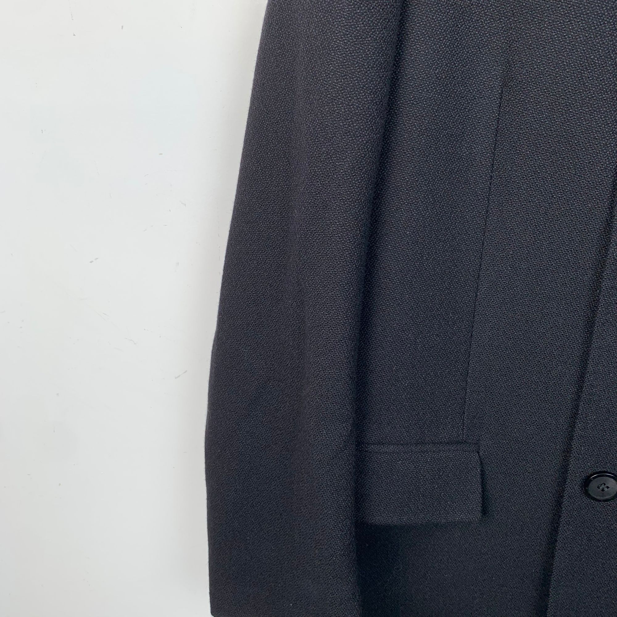Givenchy Givenchy Black Stand Collar Wool Single-Breasted Coat (Size Size 46L - 5 Thumbnail