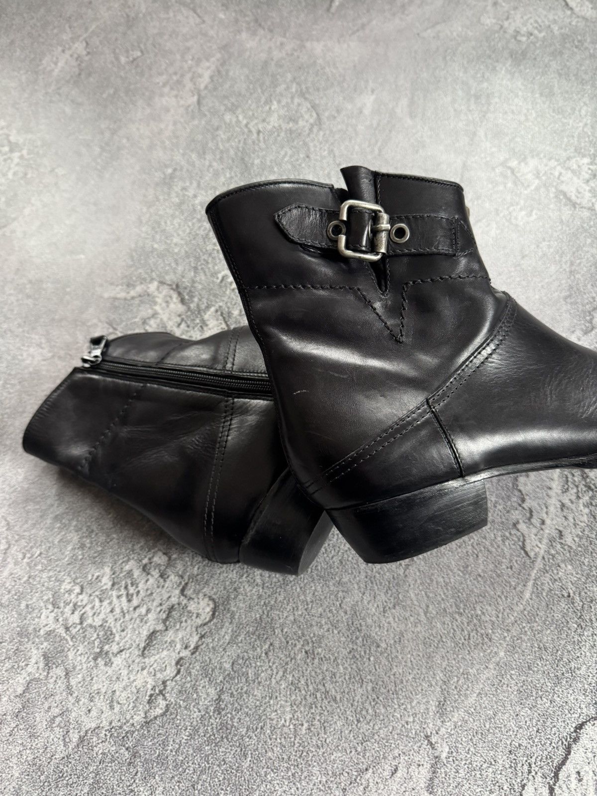 A.S.98 × Leather AS98 Airstep A.S.98 black leather zip shoes boots Cossacks Size US 9 / IT 39 - 14 Thumbnail