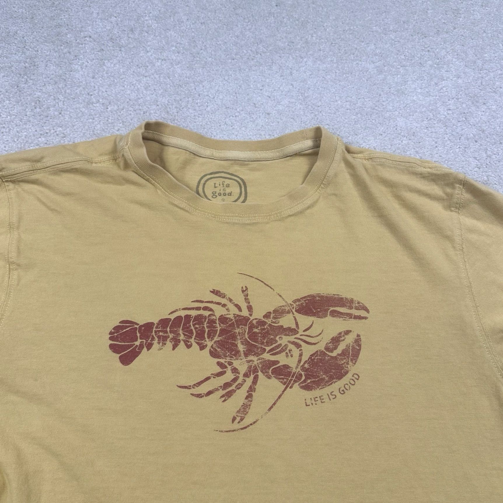 Life is Good Life is Good T Shirt Mens Medium Yellow Shirt Mens M Yellow Logo Graphic Print Outdoor All Seasons Crew Neck Short Sleeve Vintage No Size US M / EU 48-50 / 2 - 3 Thumbnail