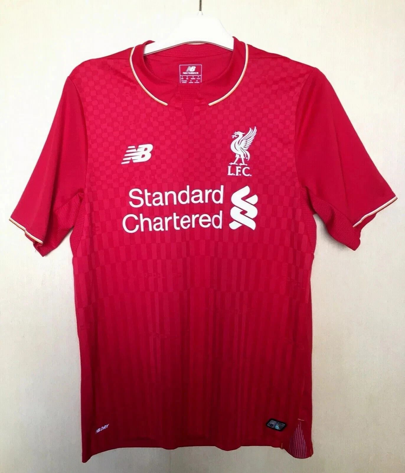 New Balance FC LIVERPOOL 2015 2016 HOME FOOTBALL JERSEY SOCCER SHIRT Size US S / EU 44-46 / 1 - 1 Thumbnail