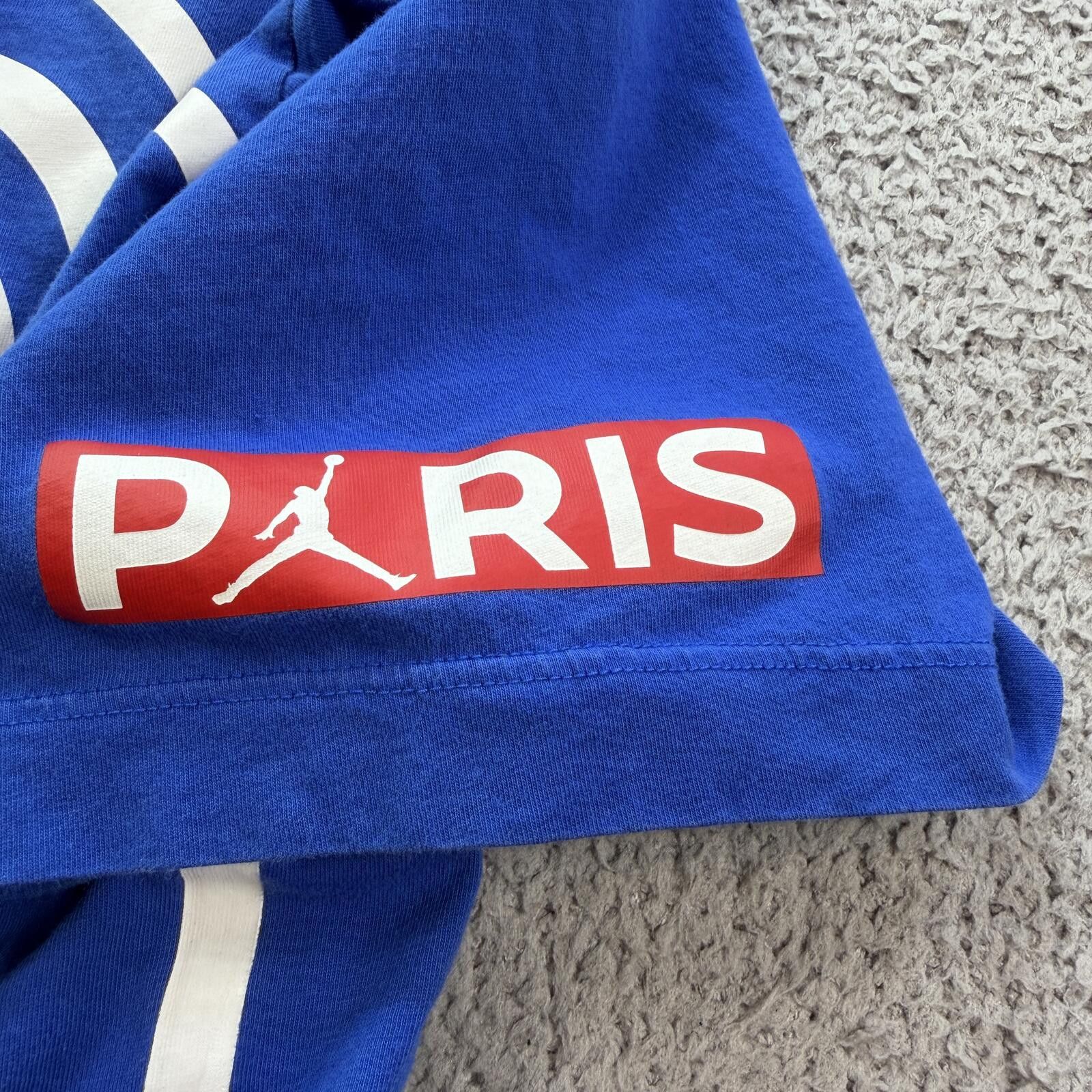 Nike Jordan PSG Paris Saint Germain T Shirt Blue XXL Nike Jumpman Size US XXL / EU 58 / 5 - 5 Thumbnail