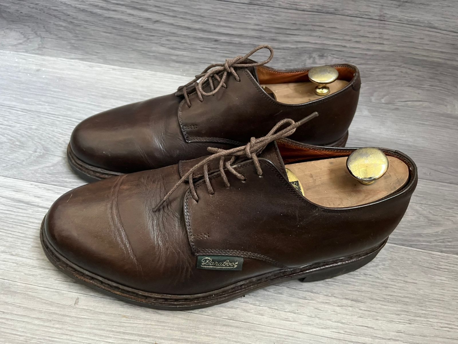 Paraboot Paraboot Arles Derby Brown Leather Shoes Sz 9.5 UK Size US 10.5 / EU 43-44 - 4 Thumbnail