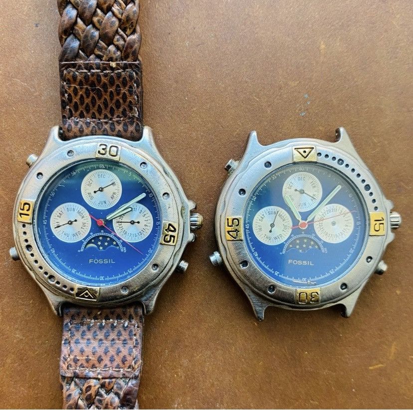 Fossil 1995 FOSSIL CHRONOGRAPH MOON PHASE WATCH BQ-8732 Size ONE SIZE - 7 Thumbnail
