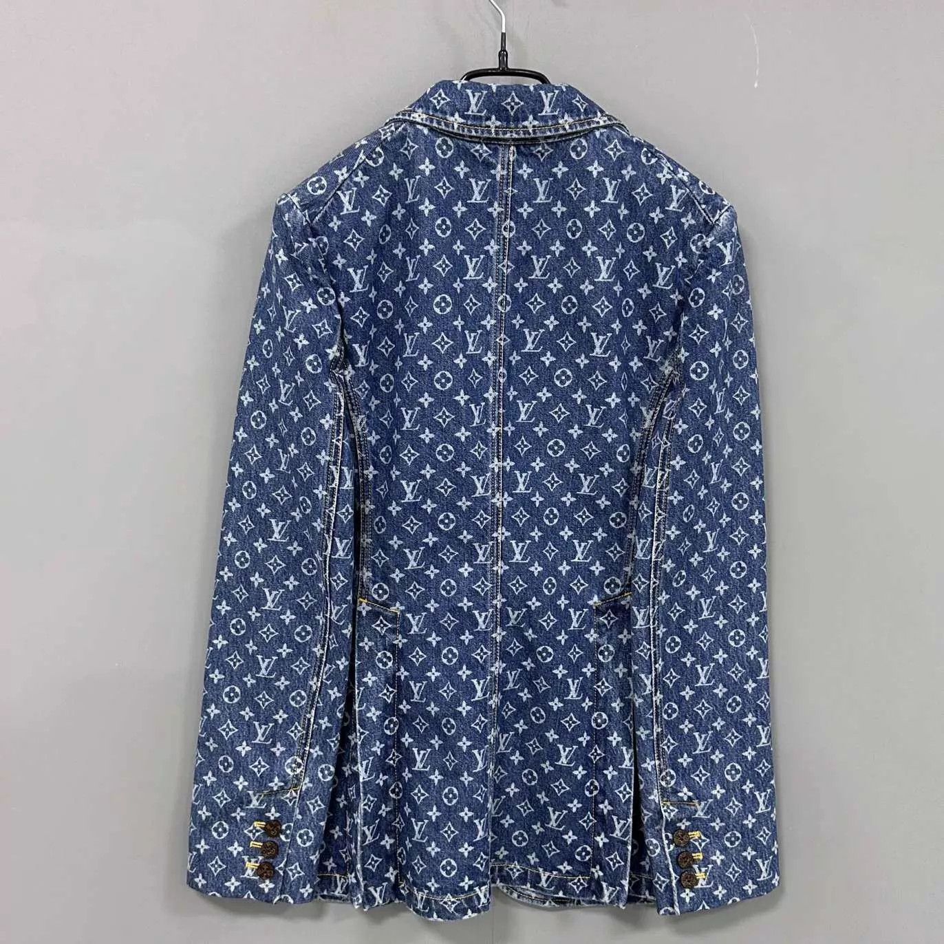 Louis Vuitton LV Monogram All-Over Print Denim Jacket Women's 36 Size XS / US 0-2 / IT 36-38 - 3 Thumbnail