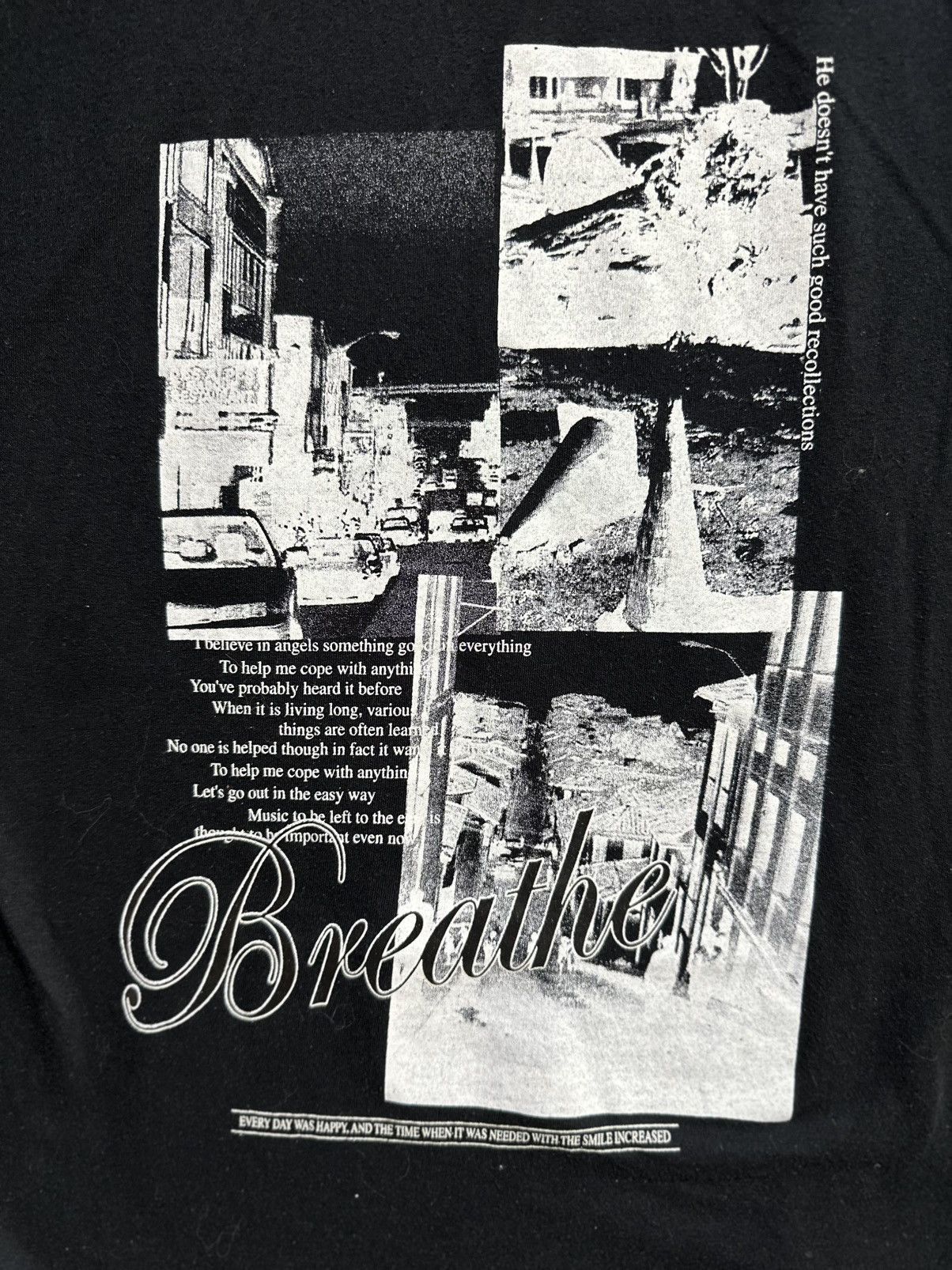 Vintage × semanticdesign Vintage Semantics Design Breathe Faded Punk Tee Size L / US 10 / IT 46 - 2 Thumbnail