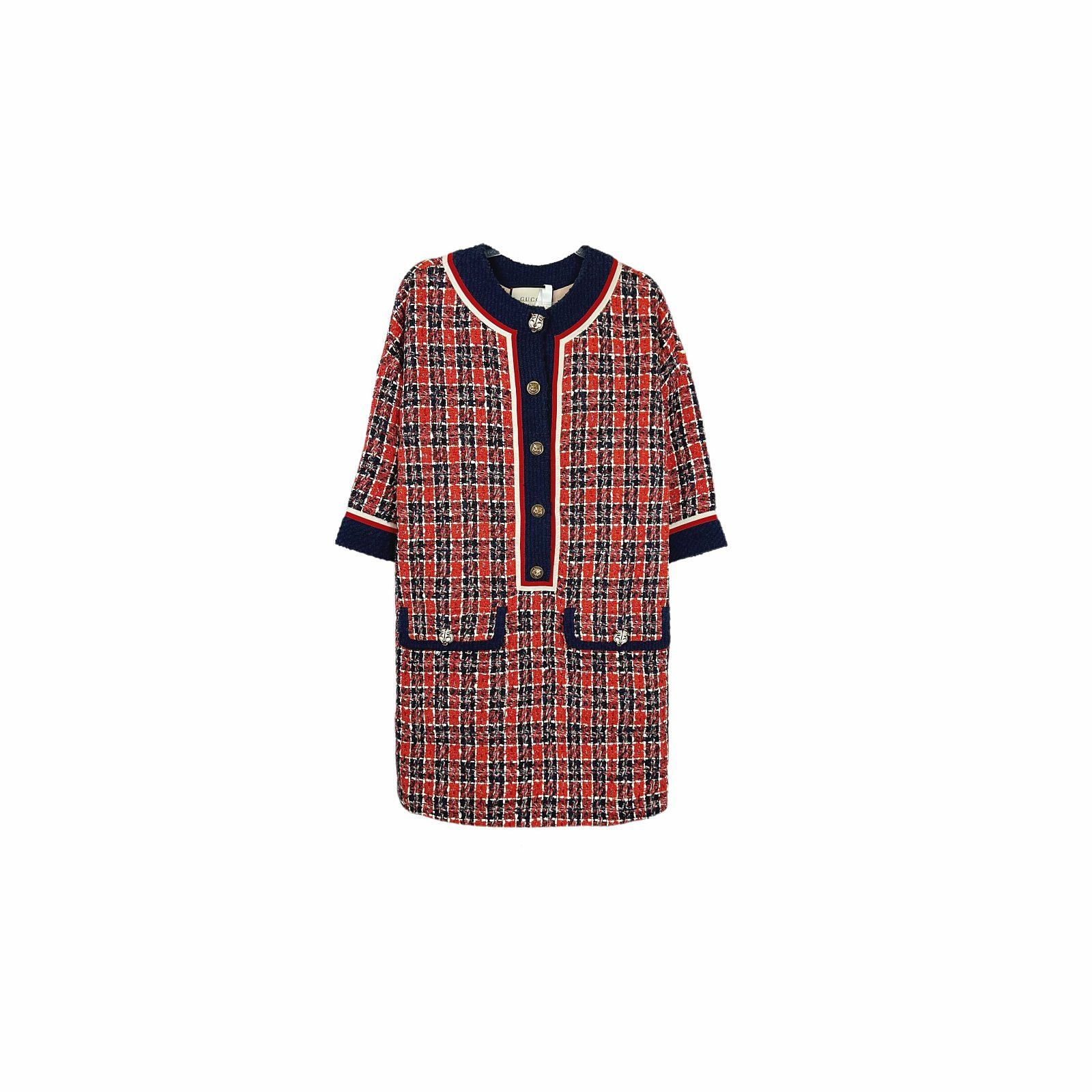 Gucci Gucci Red Tweed Mini Dress Size 42 Size M / US 6-8 / IT 42-44 - 1 Thumbnail