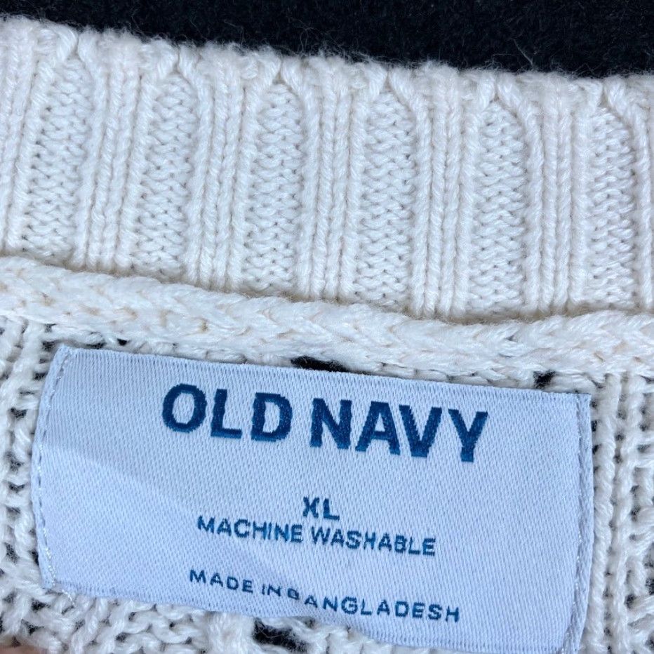 Old Navy Old Navy Sweater Women's Cream Cropped Crew Neck Open Knit Cotton XL Size XL / US 12-14 / IT 48-50 - 6 Thumbnail