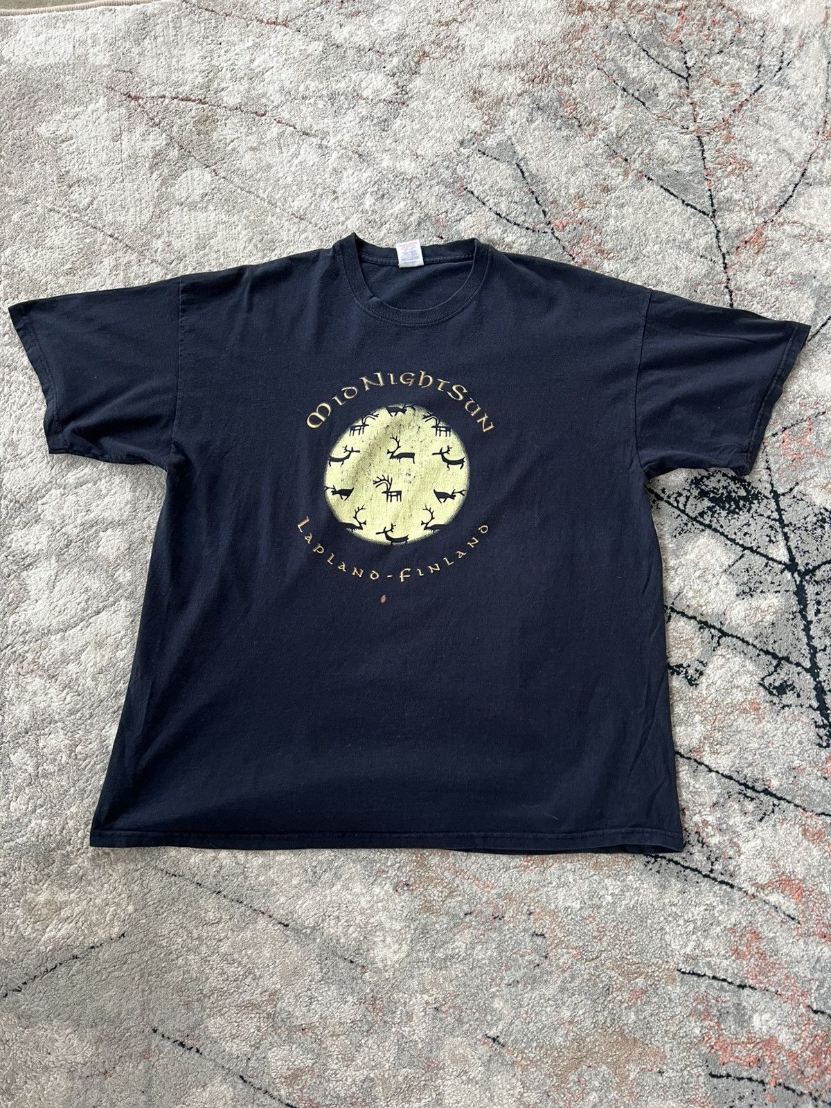 Vintage Might Night Sun Lapland Finland Vintage Tee Size US XXL / EU 58 / 5 - 1 Thumbnail