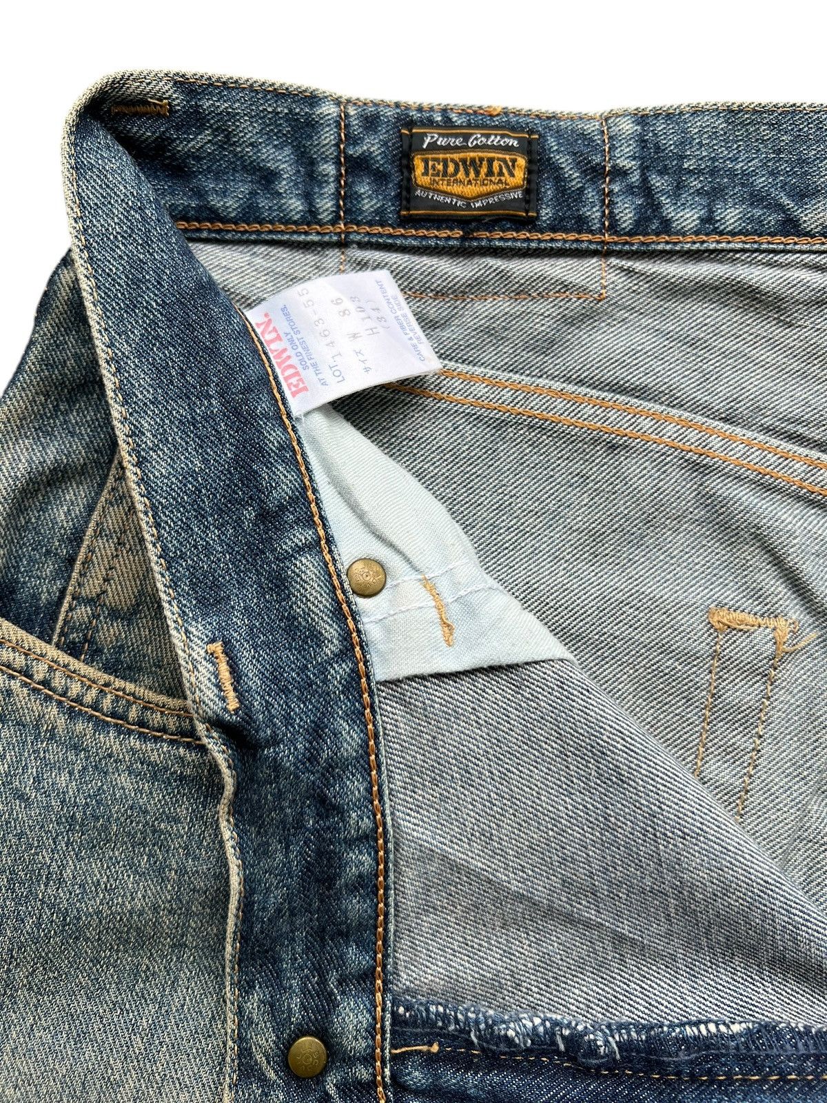 Edwin Vintage Edwin Baggy Distressed Mudwash Denim Jeans 34x31 Size US 34 / EU 50 - 11 Thumbnail