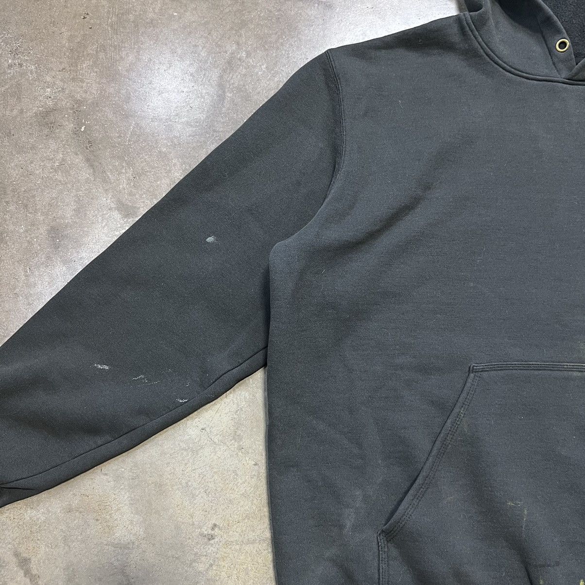 Carhartt × Vintage Vintage Y2K Carhartt Sweatshirt Hoodie Faded Black Oversized Size US XXL / EU 58 / 5 - 5 Thumbnail