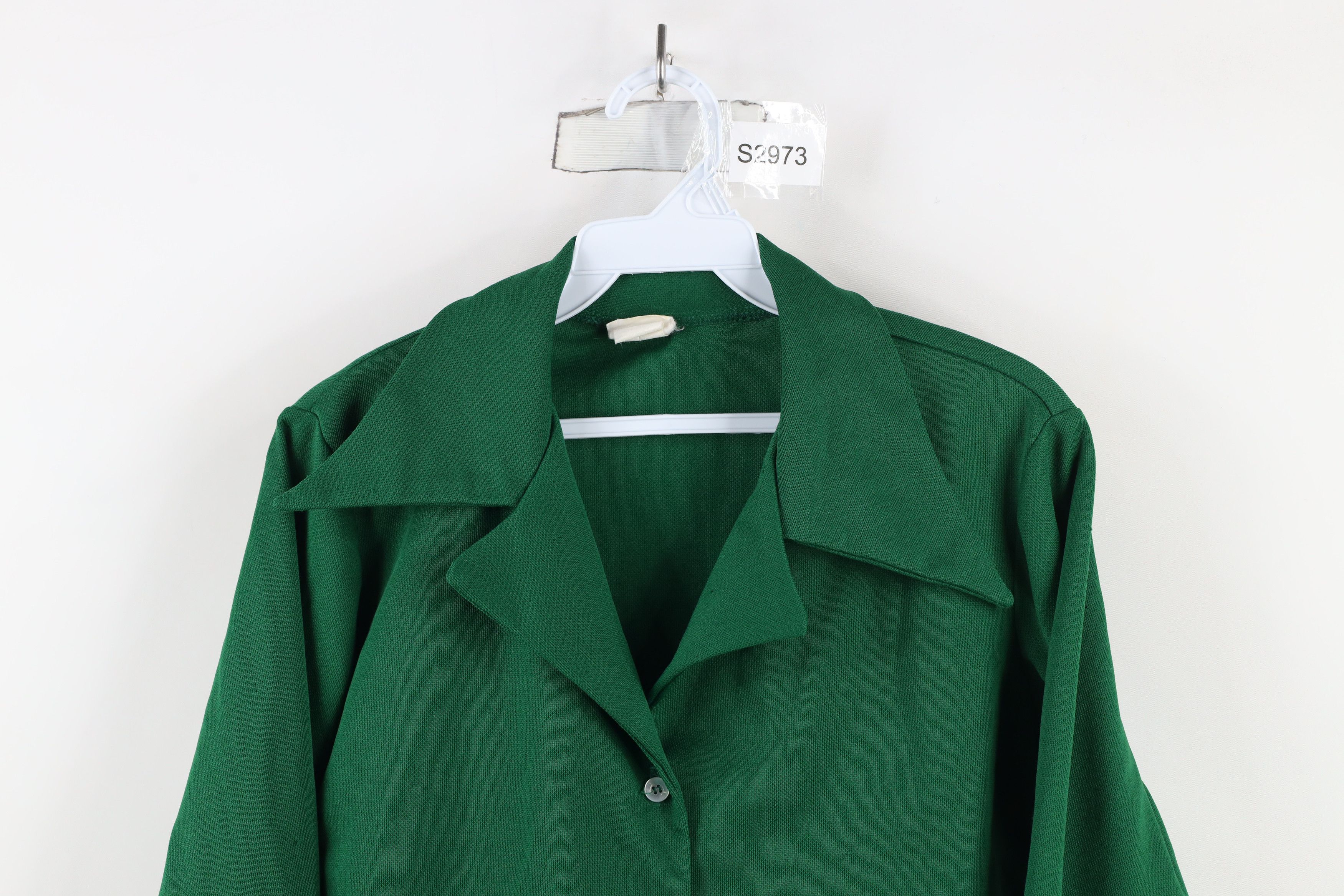 Vintage Vintage 70s Streetwear Knit Button Shirt Green USA Size L / US 10 / IT 46 - 2 Thumbnail