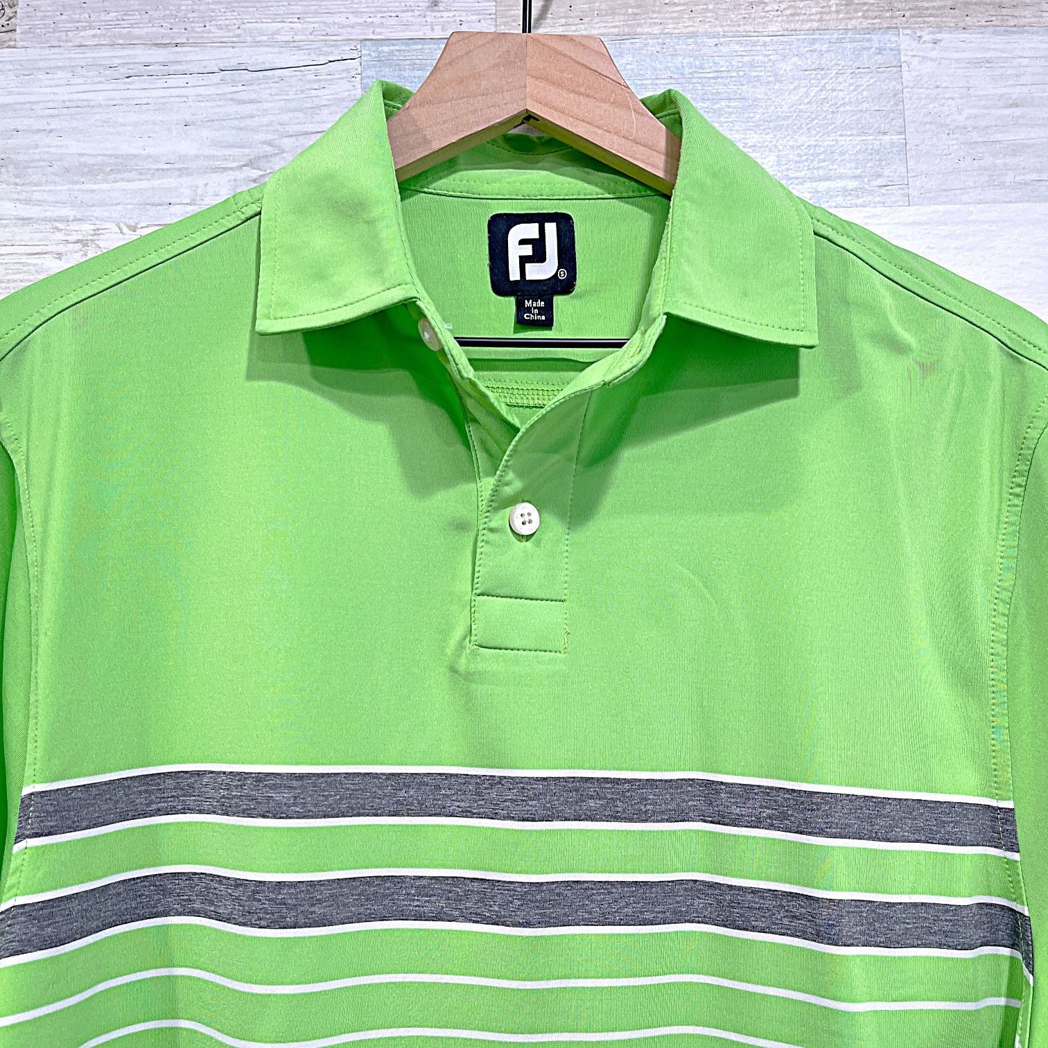 Footjoy Foot Joy Performance Tech Golf Polo Shirt Green Mens Small Size US S / EU 44-46 / 1 - 2 Thumbnail