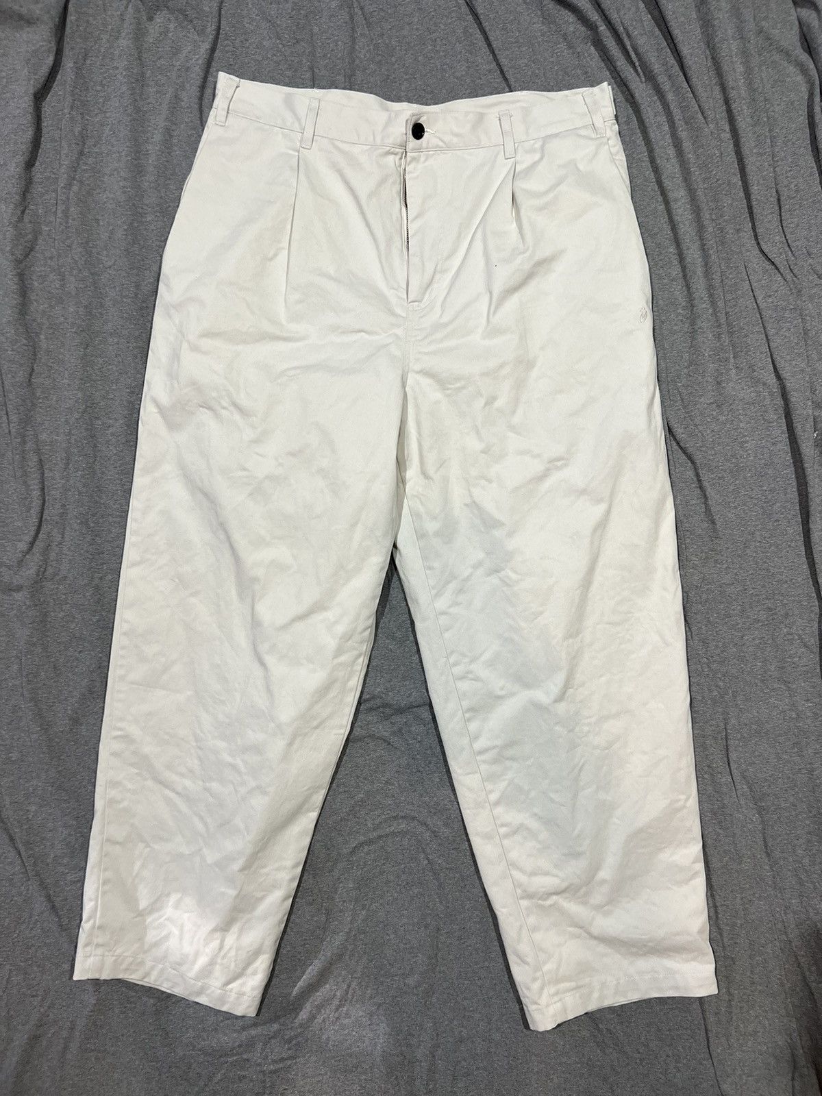 image of Stussy Volume Pleaded Trousers Bone Size 32 New!!, Men's