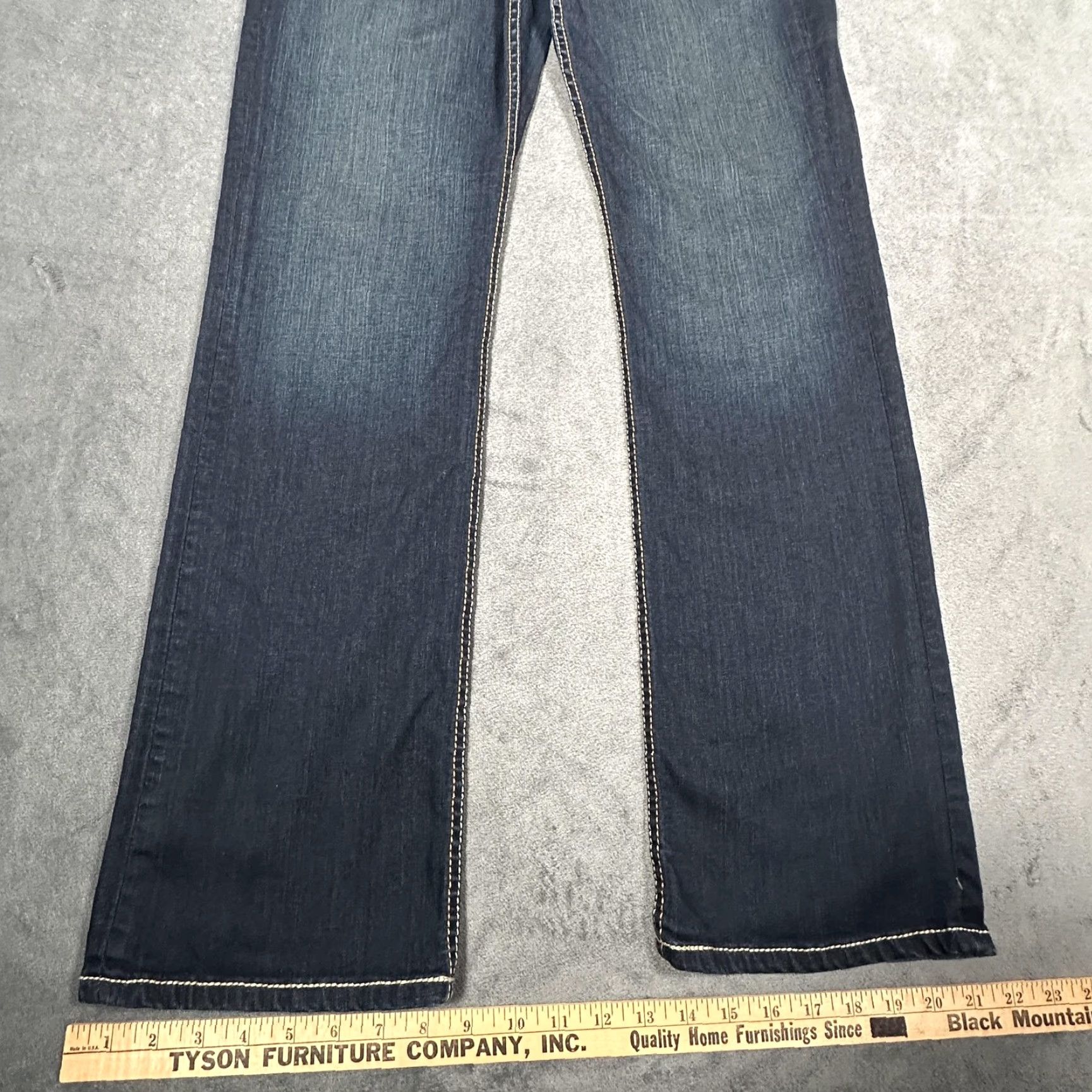 BKE BKE Harper Jeans Womens 29R Blue Bootcut Stretch Denim Studded Pockets Mid Rise Size 29" - 3 Thumbnail
