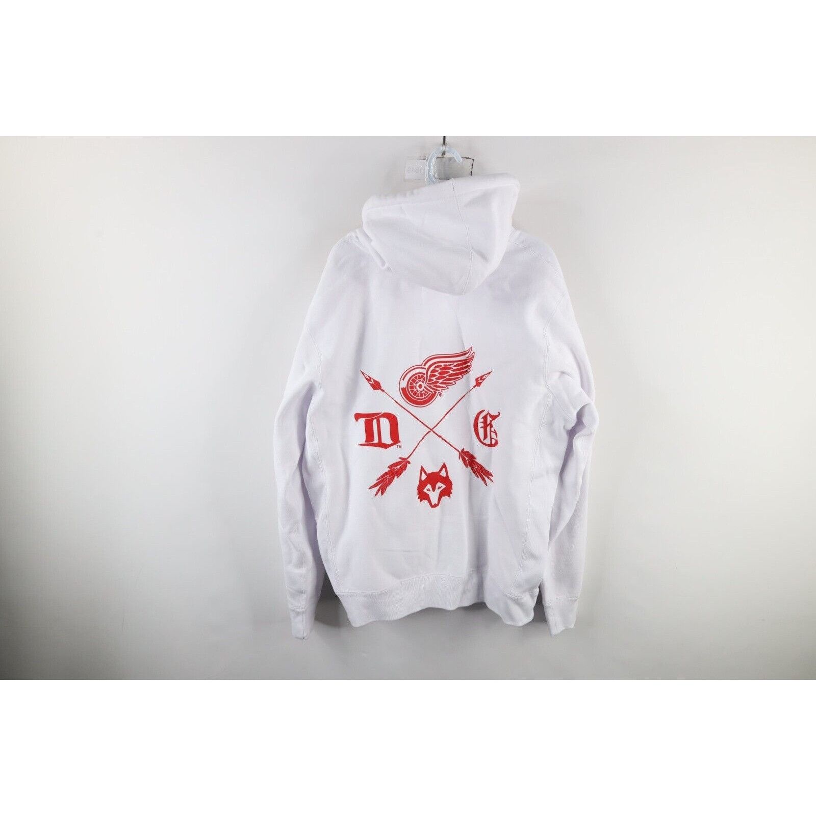 Vintage New Greyson x Detroit Red Wings Hockey Larkin Hoodie White Size US XXL / EU 58 / 5 - 9 Thumbnail