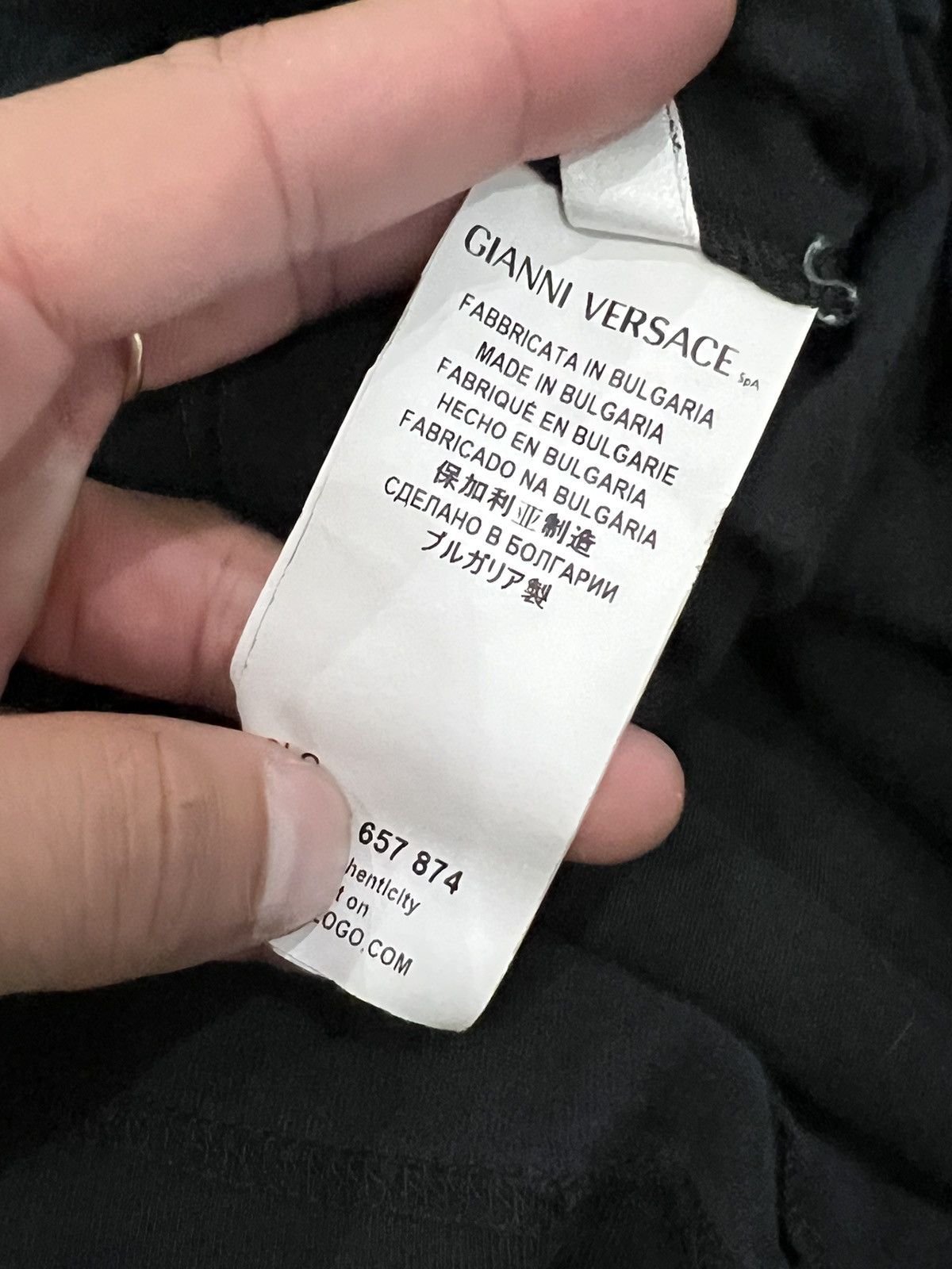 Versace × Vintage Vintage Gianni Versace Black Embroidered T-shirt Size US S / EU 44-46 / 1 - 6 Thumbnail