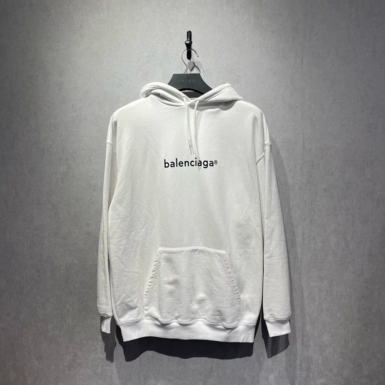 Balenciaga Balenciaga White Hooded Sweatshirt, Size M Size US M / EU 48-50 / 2 - 1 Thumbnail