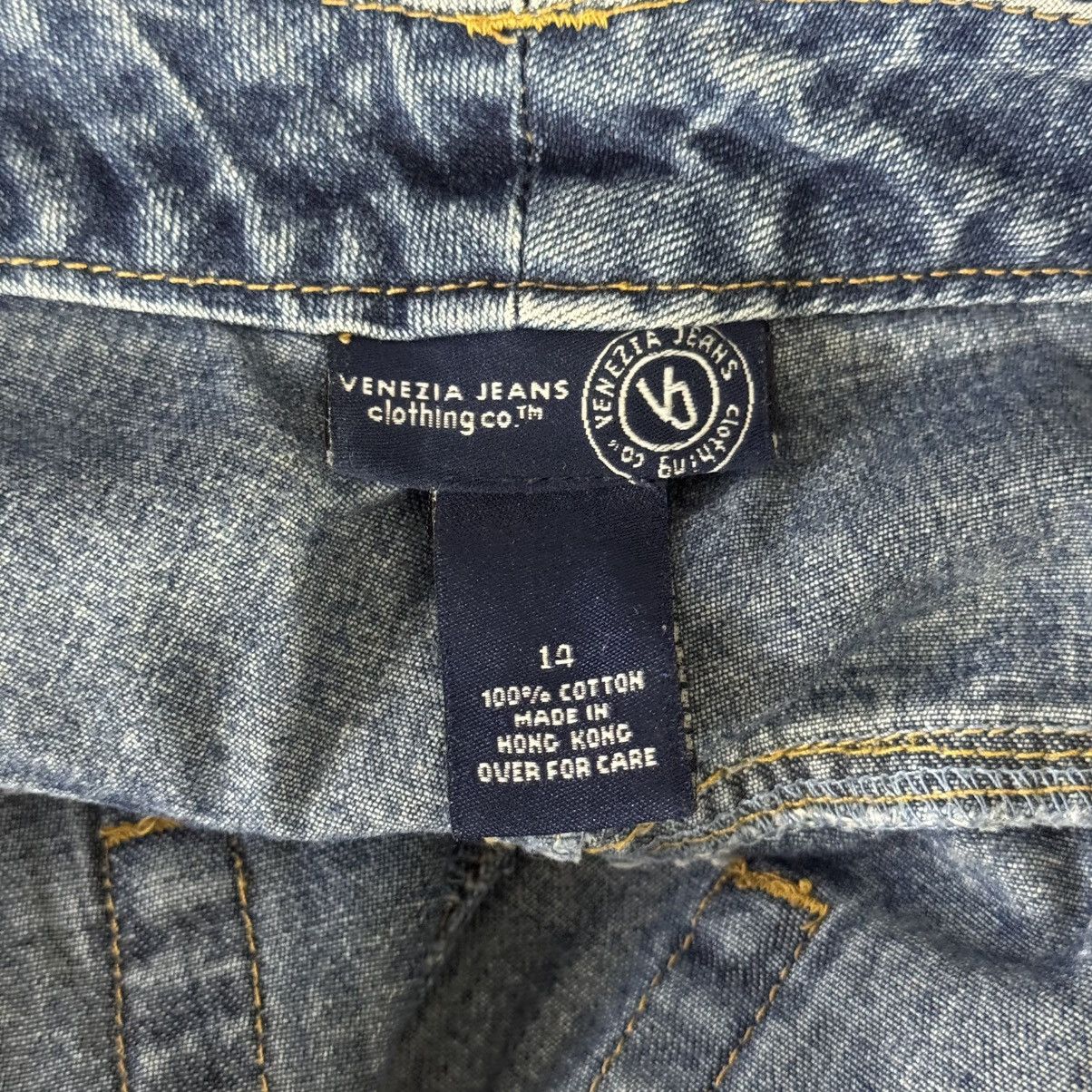Other VENEZIA JEANS Vintage 90s Dark Wash Denim Plus Size Skirt Size 36" / US 14 / IT 50 - 9 Thumbnail