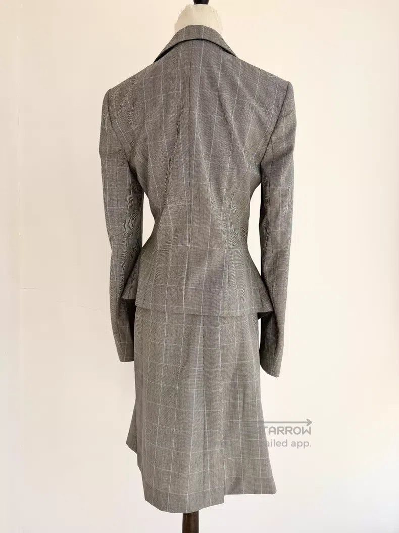 Vivienne Westwood Vivienne Westwood Blue Grey Plaid Waist Cinched Wide Colla Size S / US 4 / IT 40 - 2 Thumbnail