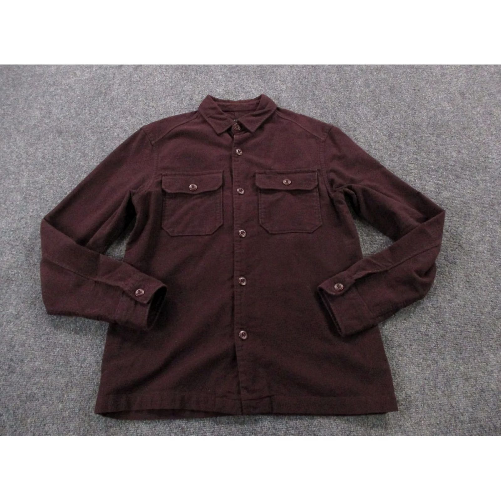 Allsaints AllSaints Shirt Mens S Red Humboldt Shacket Overshirt Button-Up Knit Casual Work Light Pockets Front-Button Down Mens Size US S / EU 44-46 / 1 - 2 Thumbnail
