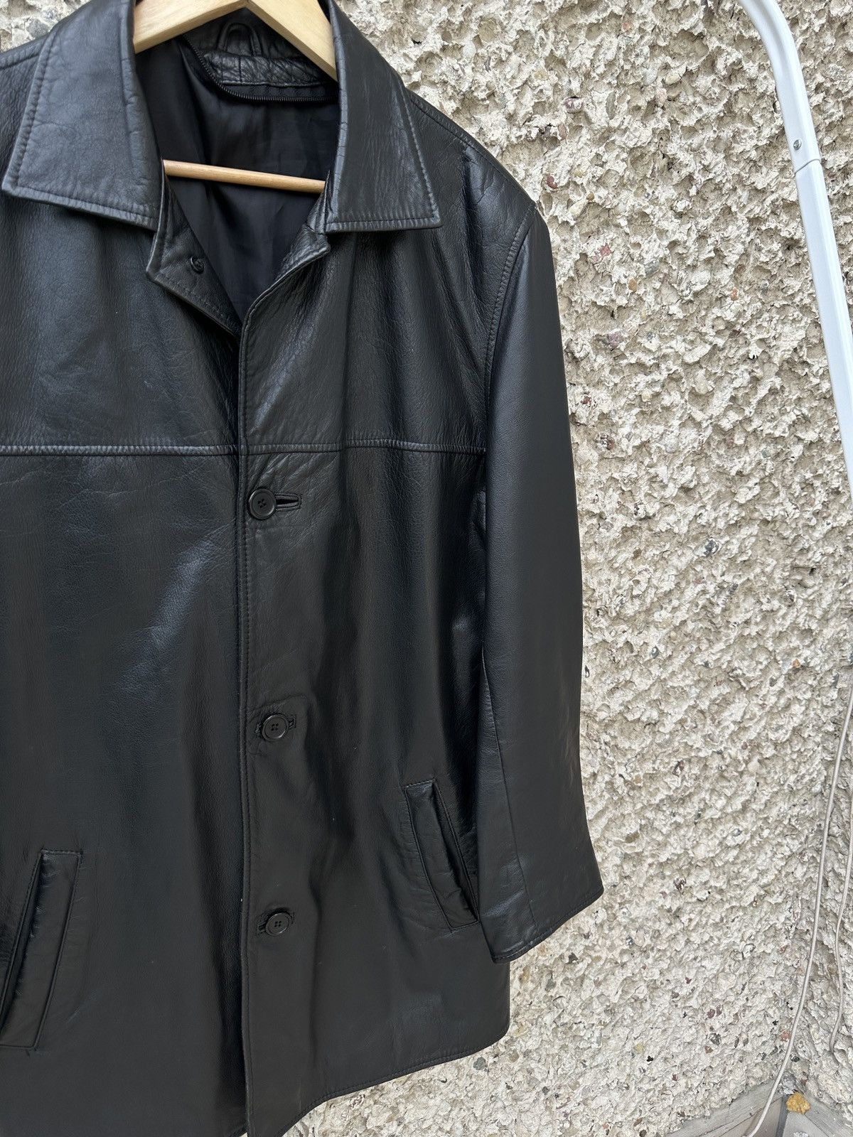 Vintage Vintage 90s y2k leather slim classic coat Size US L / EU 52-54 / 3 - 3 Thumbnail