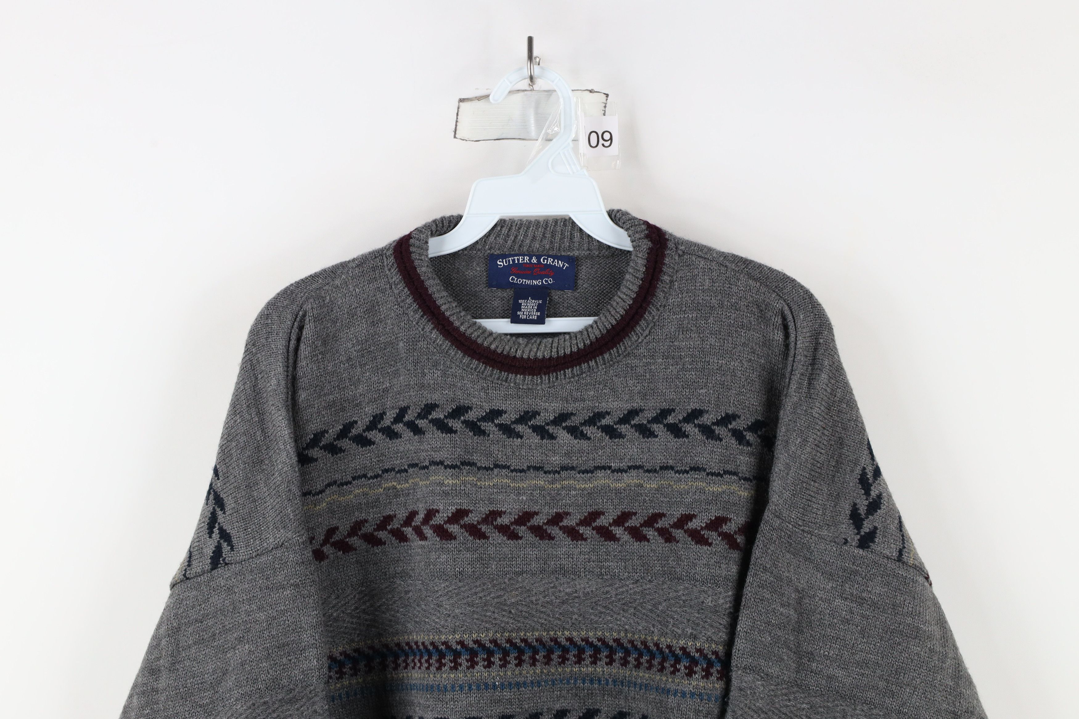 Vintage Vintage 90s Streetwear Fair Isle Knit Crewneck Sweater Size US L / EU 52-54 / 3 - 2 Thumbnail