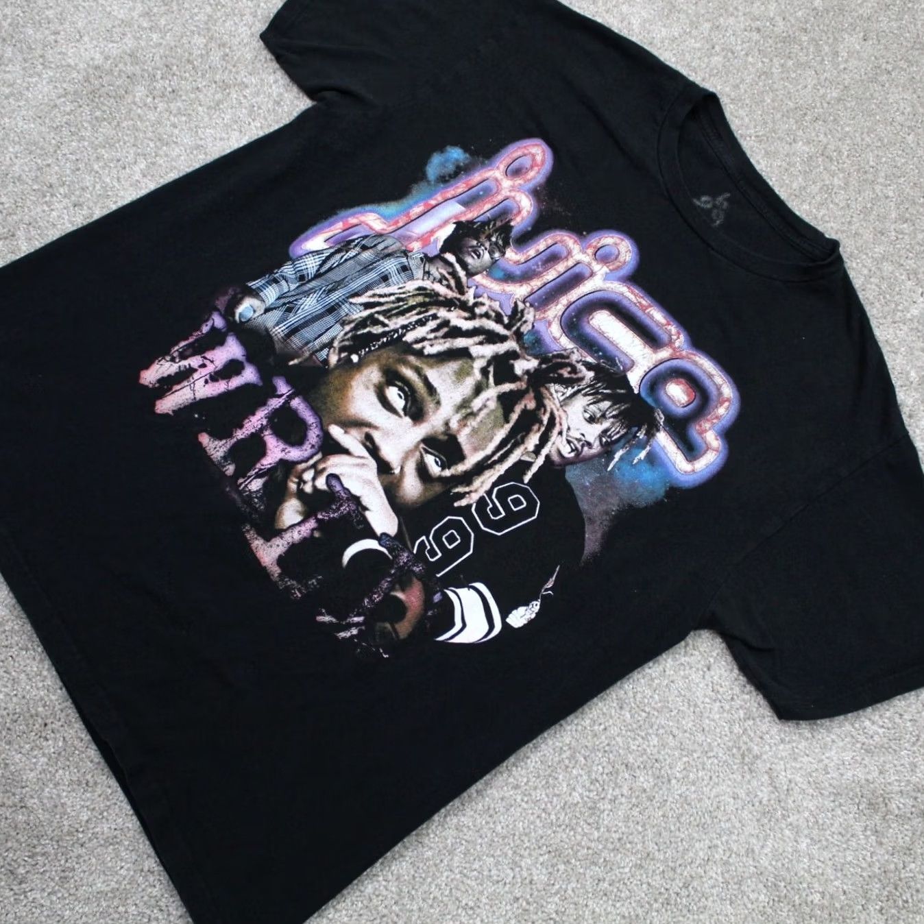 Vintage Juice Wrld 999 Shirt Mens Large Black Graphic 100% Cotton Short Sleeve Pullover Size US L / EU 52-54 / 3 - 3 Thumbnail