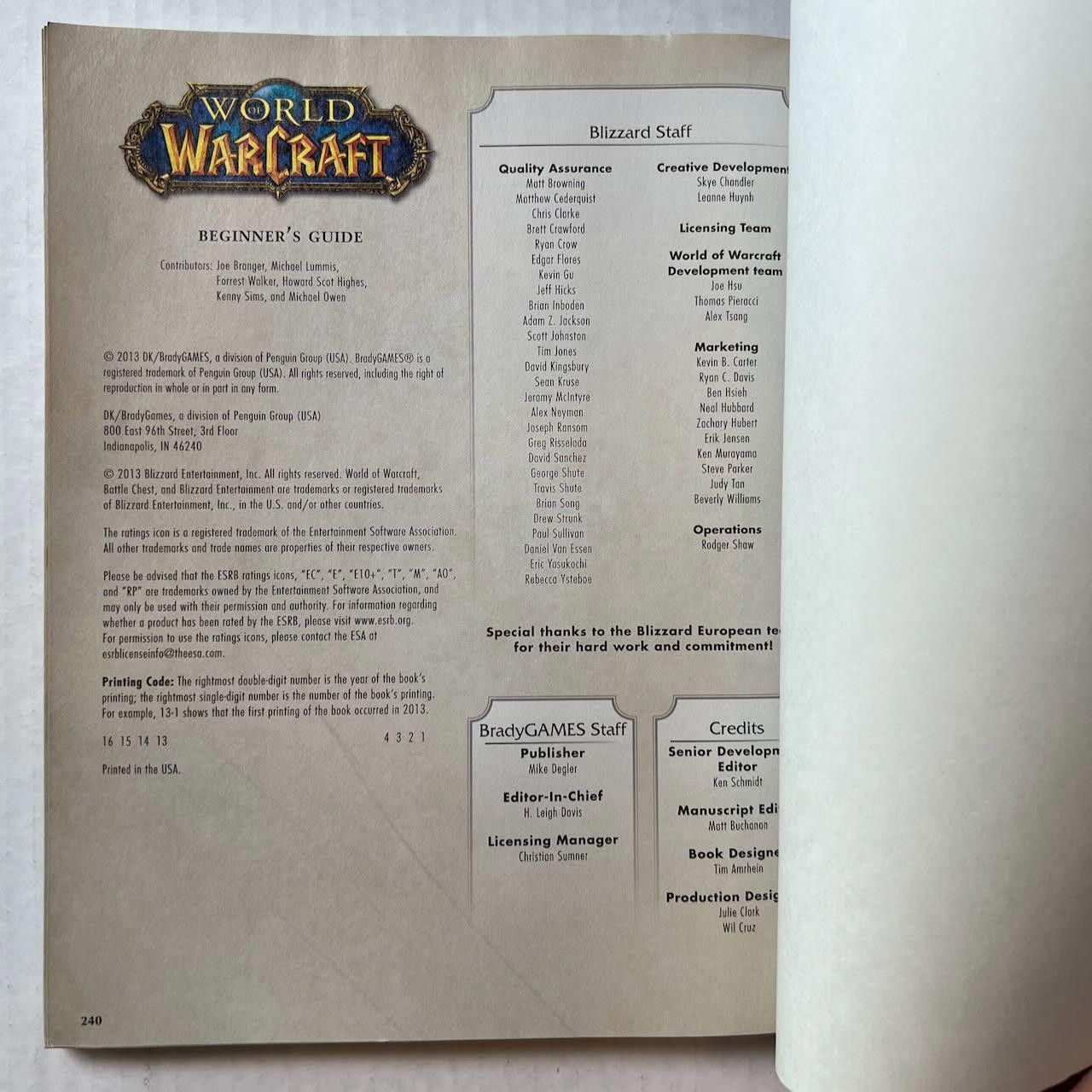 Braddock World of Warcraft Official Beginner's Guide BradyGames 2013 Size ONE SIZE - 9 Thumbnail