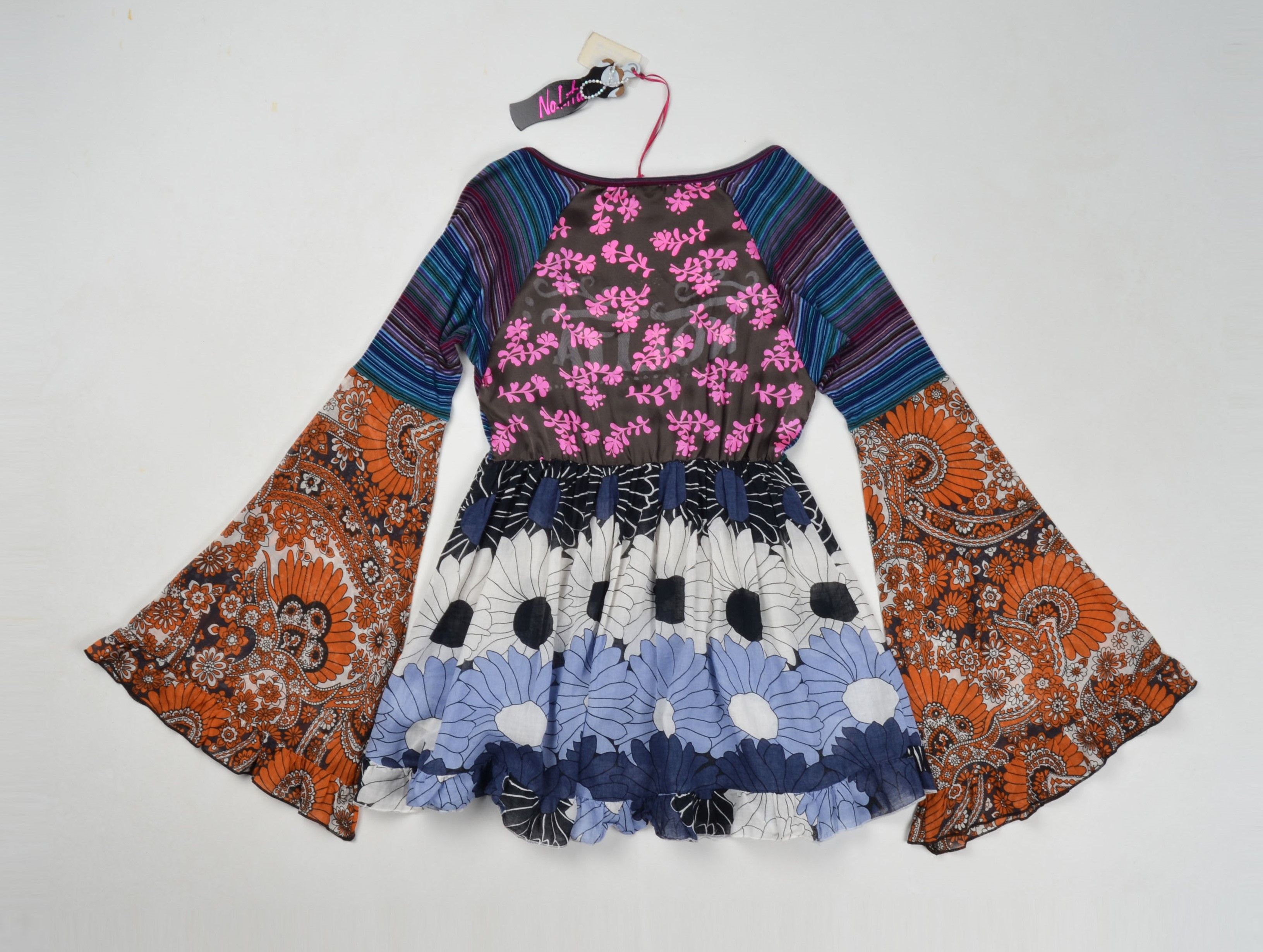 Designer × Vintage Nolita North Little Italy Y2K Fairy Boho Bell Sleeve Floral Size M / US 6-8 / IT 42-44 - 12 Thumbnail