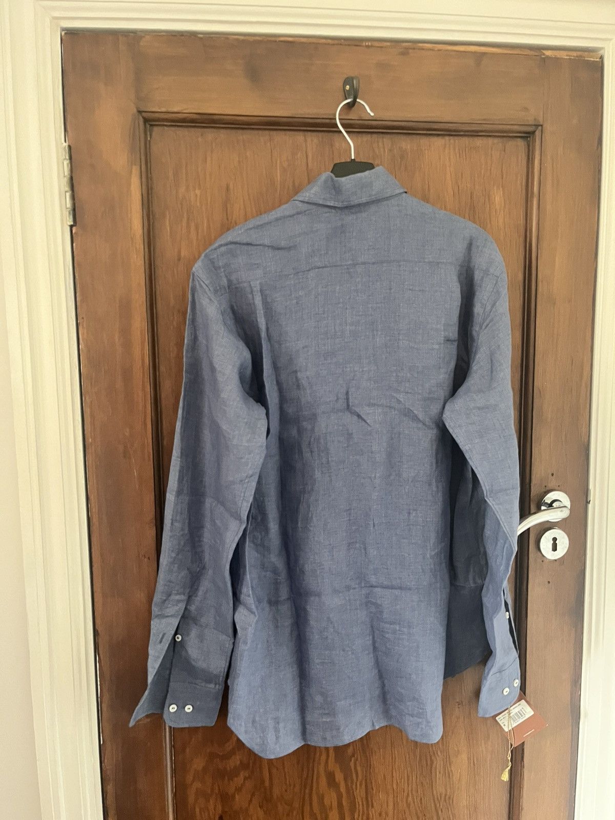 Loro Piana Loro piana blue linen shirt size medium Size US M / EU 48-50 / 2 - 5 Thumbnail