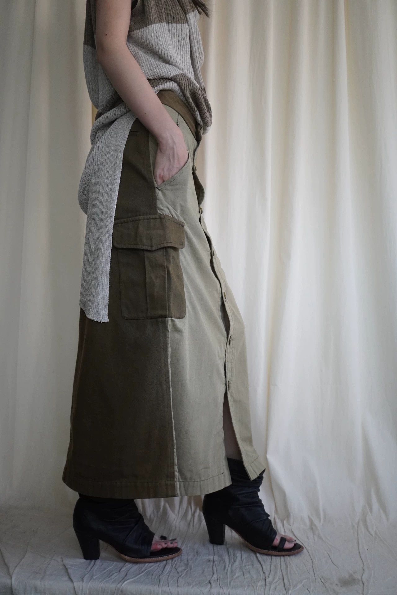 Comme des Garcons CDG 2000SS Color Blocked Skirt S 9/10 Size 26" / US 2 / IT 38 - 7 Thumbnail