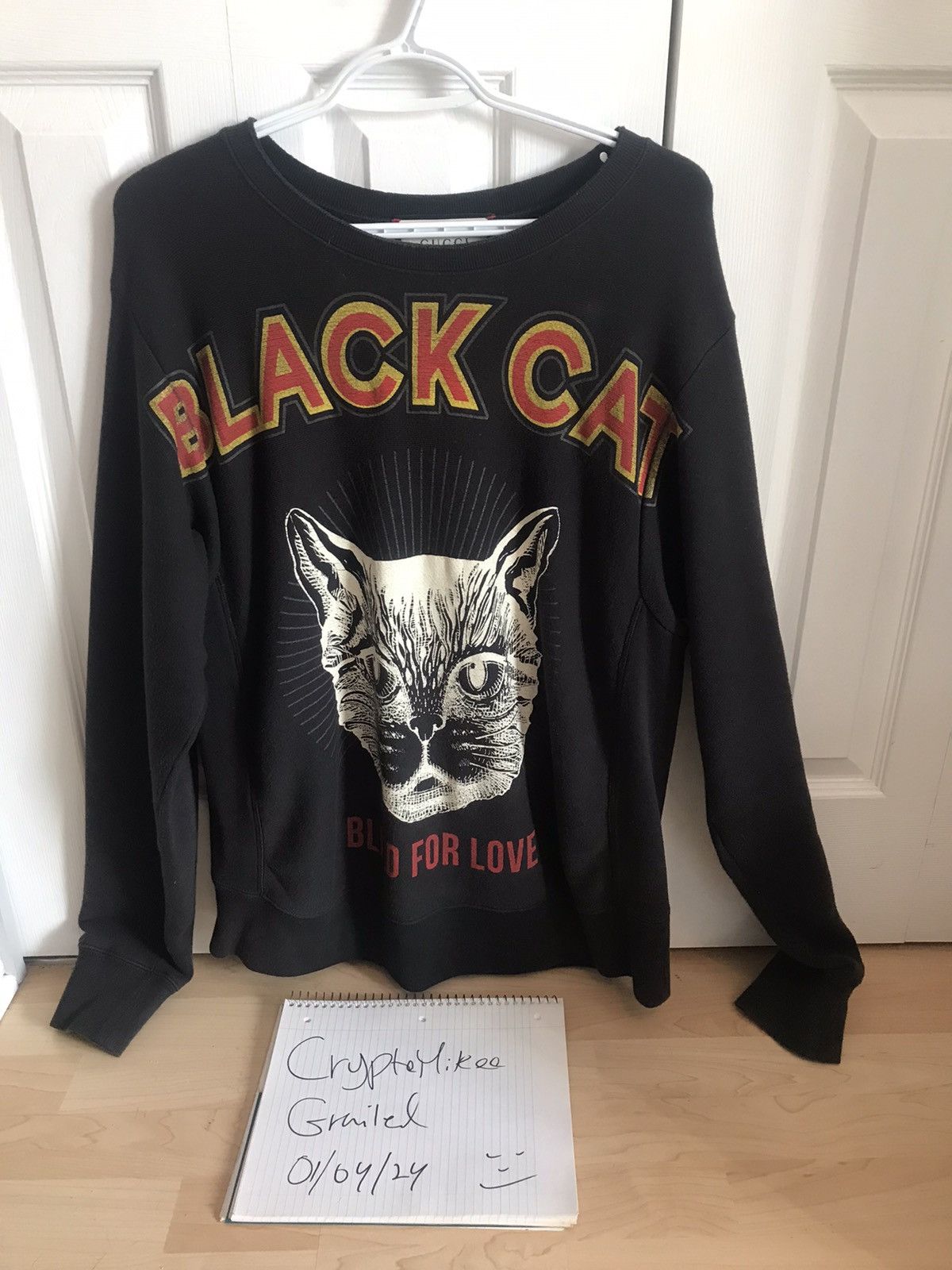 Gucci Black Cat Sweatshirt Grailed