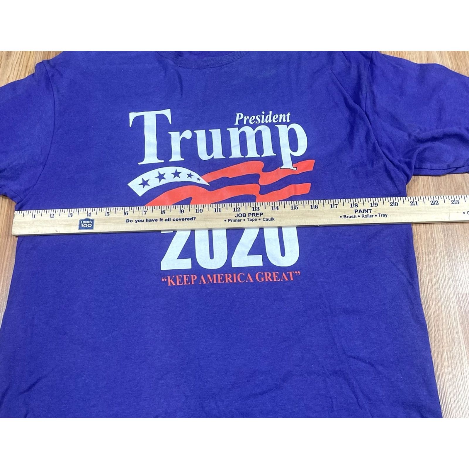 Vintage Ei-Lo T-Shirt Adults L Large Purple President Trump 2020 Crewneck Short Sleeve Mens Size US L / EU 52-54 / 3 - 5 Thumbnail