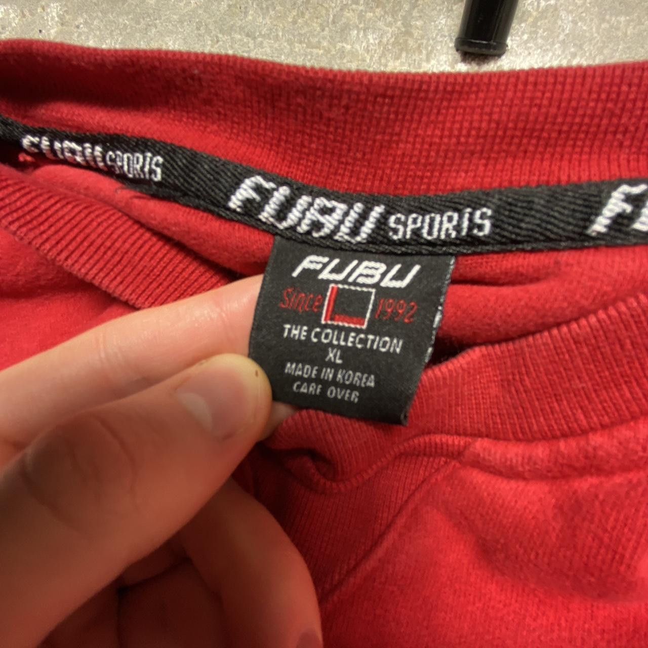Fubu 00s FUBU Embroidered Streetwear Hoodie Red XL Size US XL / EU 56 / 4 - 4 Thumbnail