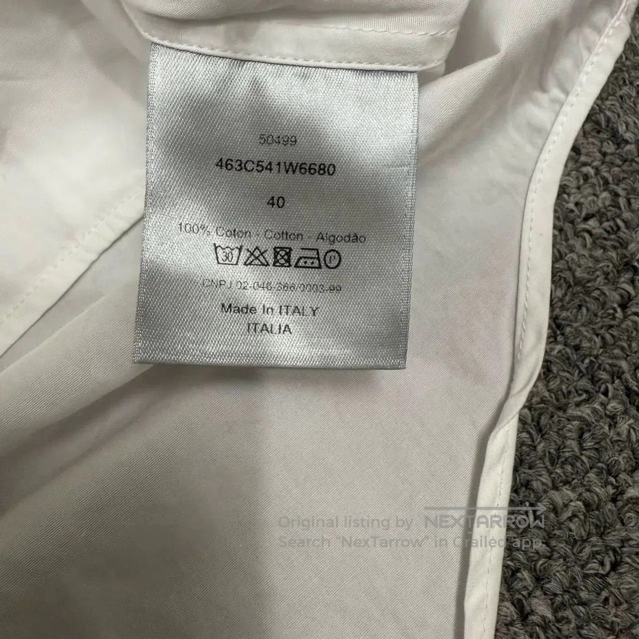 Dior white embroidered logo long sleeve shirt. Size US L / EU 52-54 / 3 - 4 Thumbnail