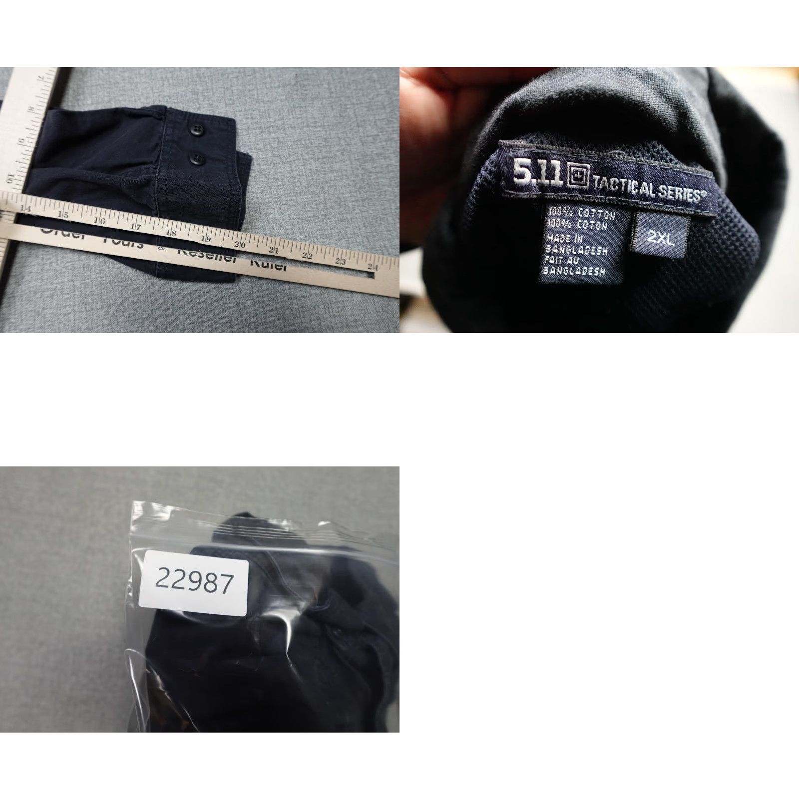 Vintage 5.11 Tactical Shirt Mens 2XL Black Legend Outdoor Button-Up Casual Heavyweight Cotton Canvas Solid Long Sleeve Collegiate Mens Size US XXL / EU 58 / 5 - 8 Thumbnail