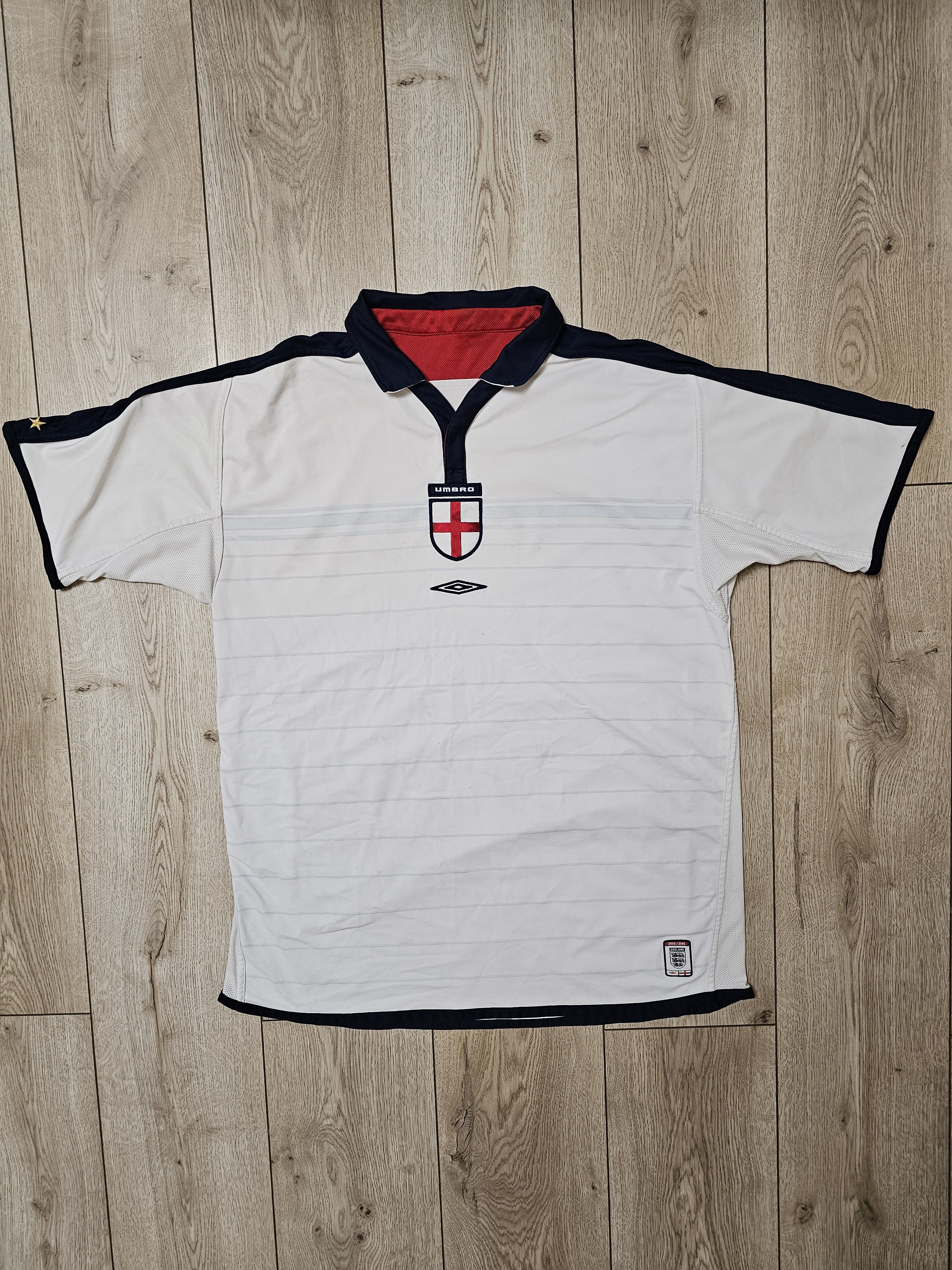 Vintage ENGLAND 2003 2005 HOME FOOTBALL SHIRT SOCCER JERSEY Size US XL / EU 56 / 4 - 3 Thumbnail