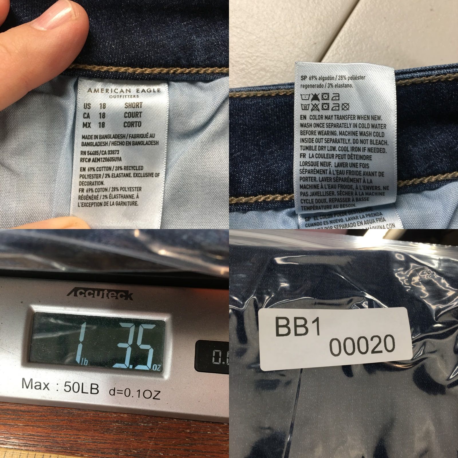 American Eagle Outfitters American Eagle Outfitters Cropped Jeans Womens 18 Short Blue Denim Cotton Blend Jeans Womens 18 Short Blue Denim Cotton Blend Size 40" / US 18 - 10 Thumbnail