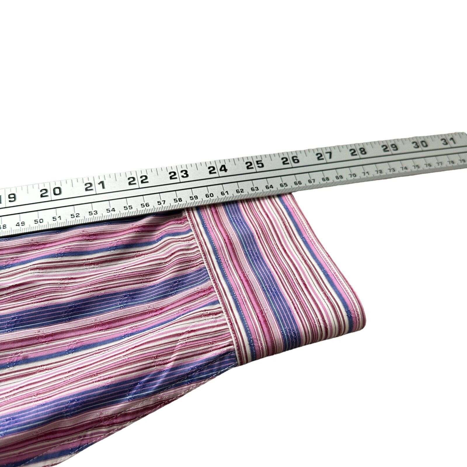 BUGATCHI Bugatchi Shirt XL Striped Pink Purple Flip Cuff Button Up Size US XL / EU 56 / 4 - 9 Thumbnail